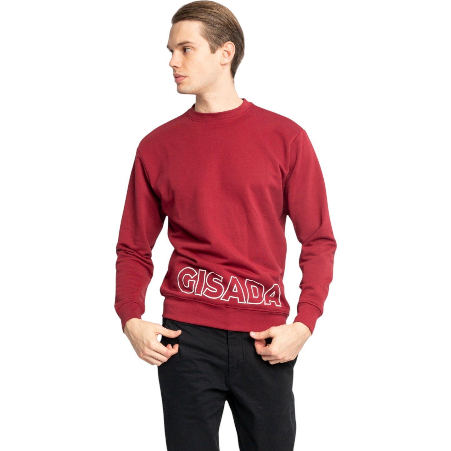 Regular Fit Sweatshirt aus mittelschwerer Baumwolle mit Puffprint