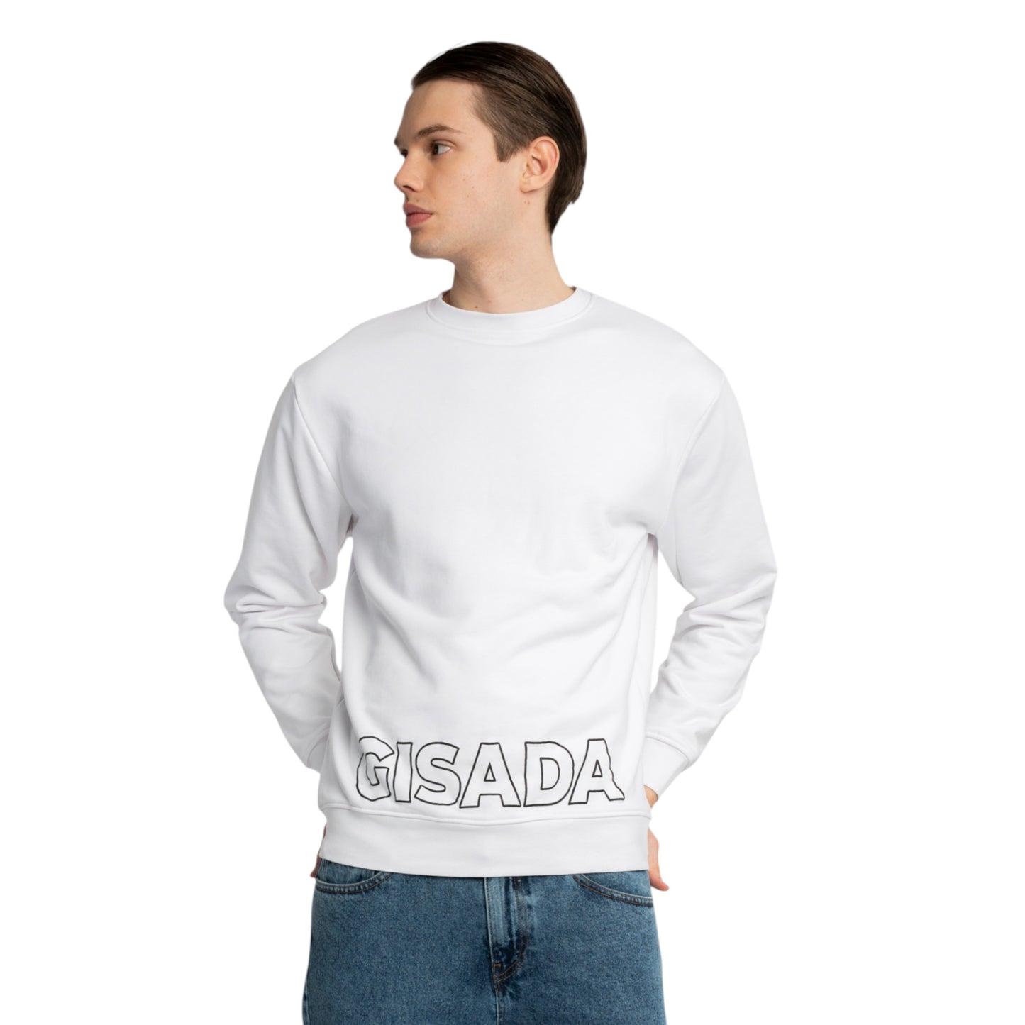 Regular Fit Sweatshirt aus mittelschwerer Baumwolle mit Puffprint