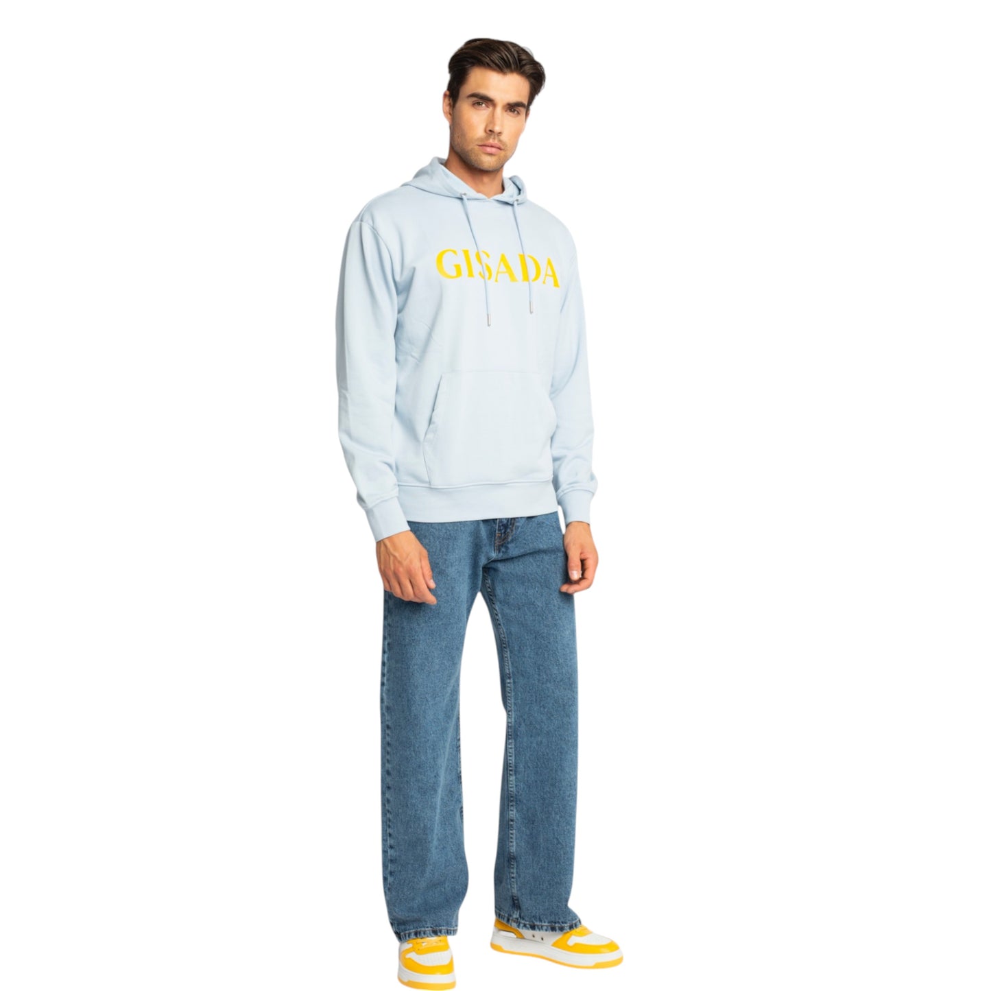 Regular Fit Hoodie in Midweight Cotton with Silicon Print