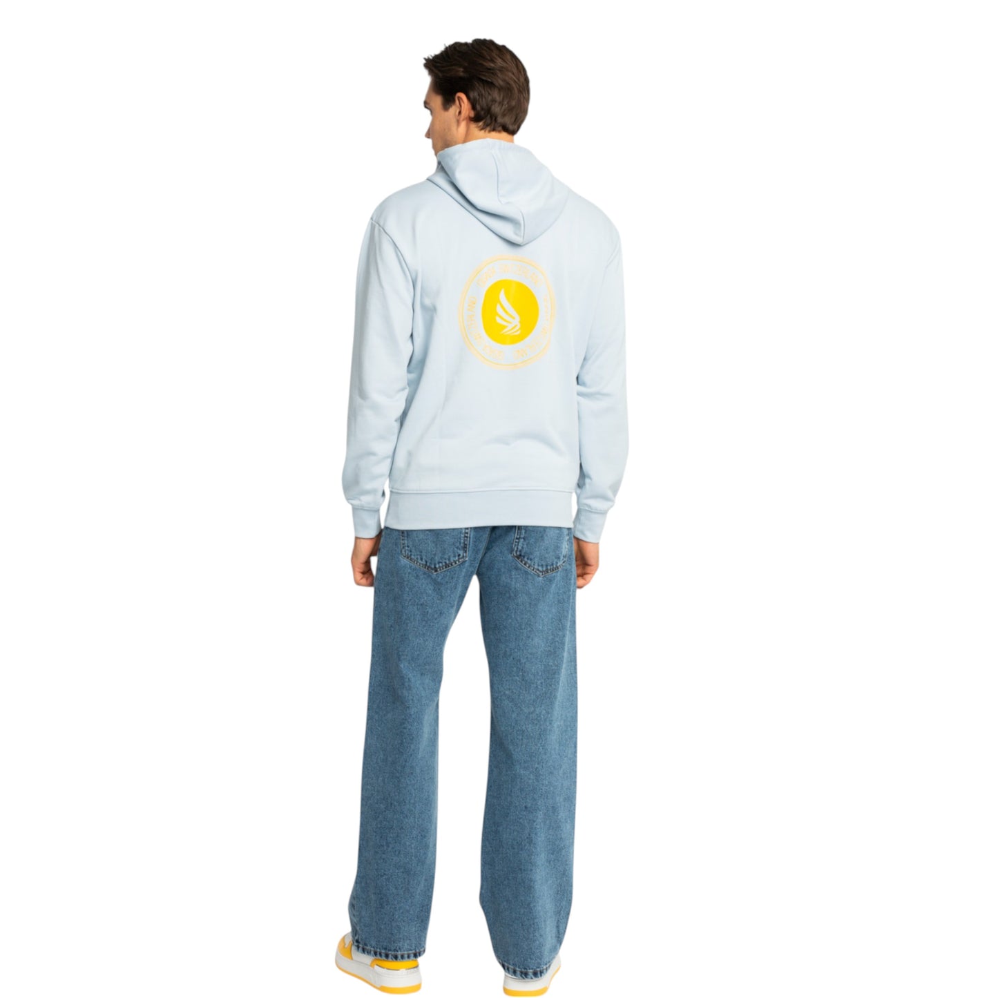 Regular Fit Hoodie in Midweight Cotton with Silicon Print