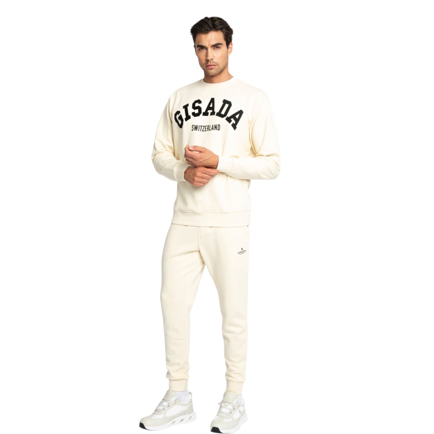 Regular Fit Sweatshirt aus mittelschwerer Baumwolle mit Flockdruck