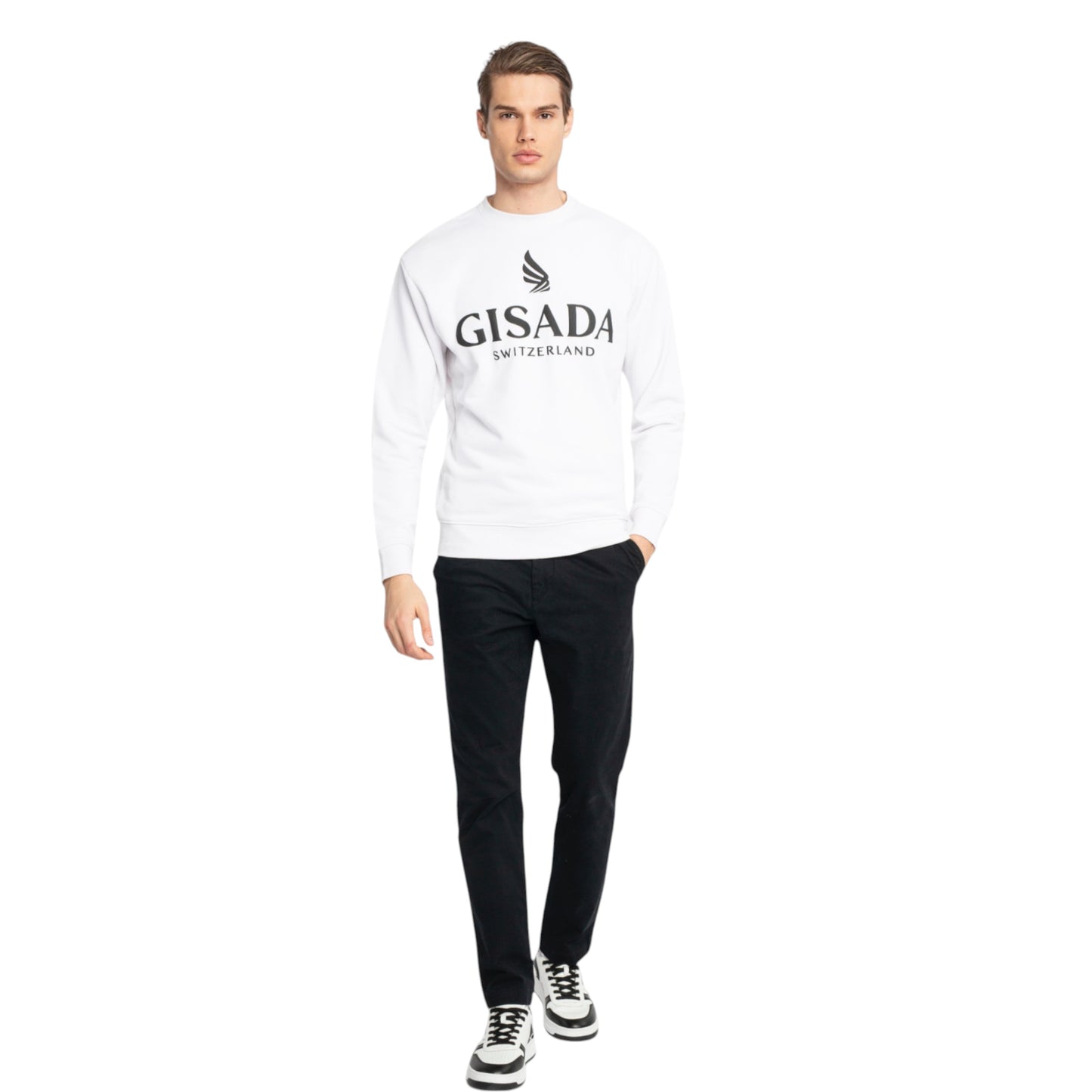 Regular Fit Sweatshirt aus mittelschwerer Baumwolle mit Logo-Puffprint
