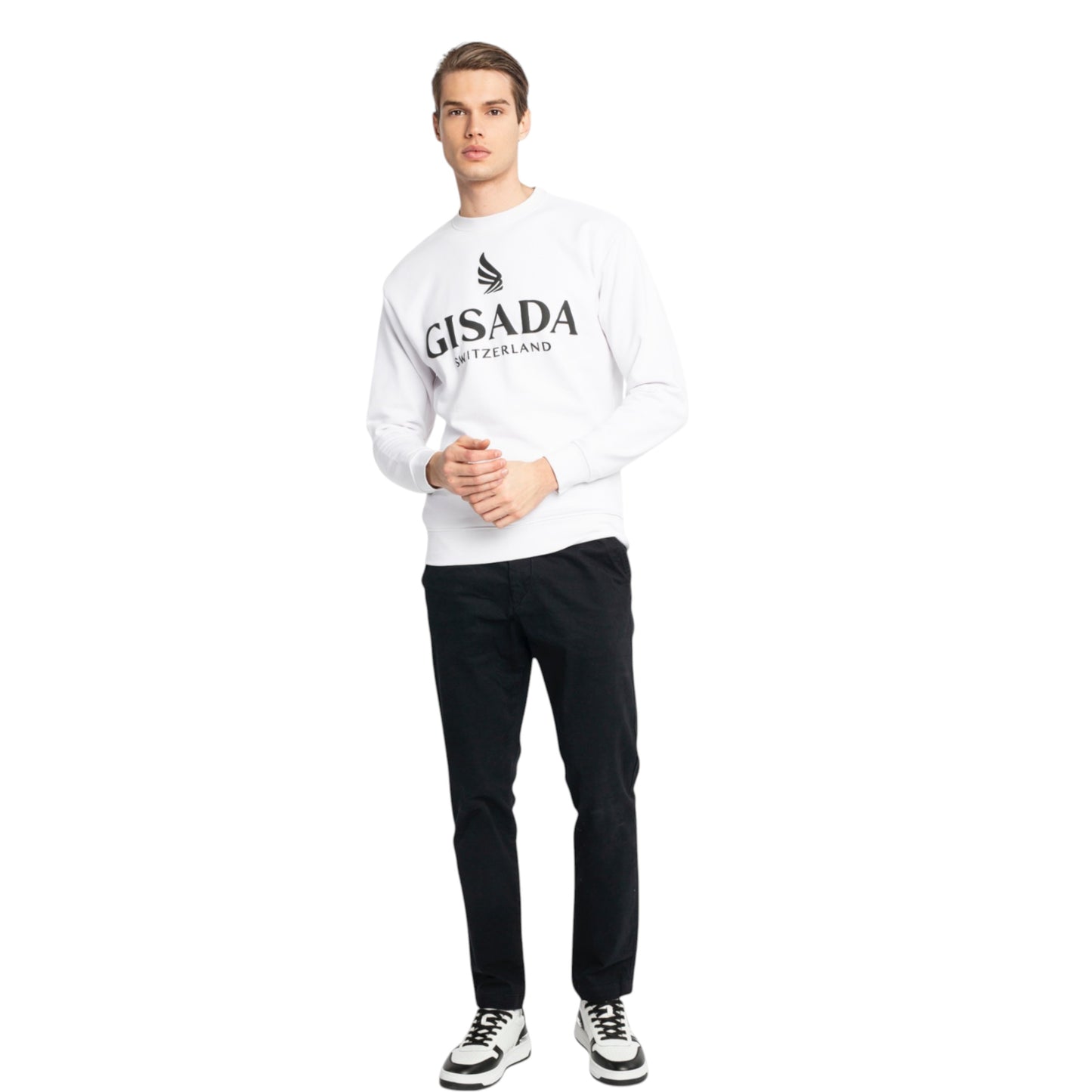 Regular Fit Sweatshirt aus mittelschwerer Baumwolle mit Logo-Puffprint