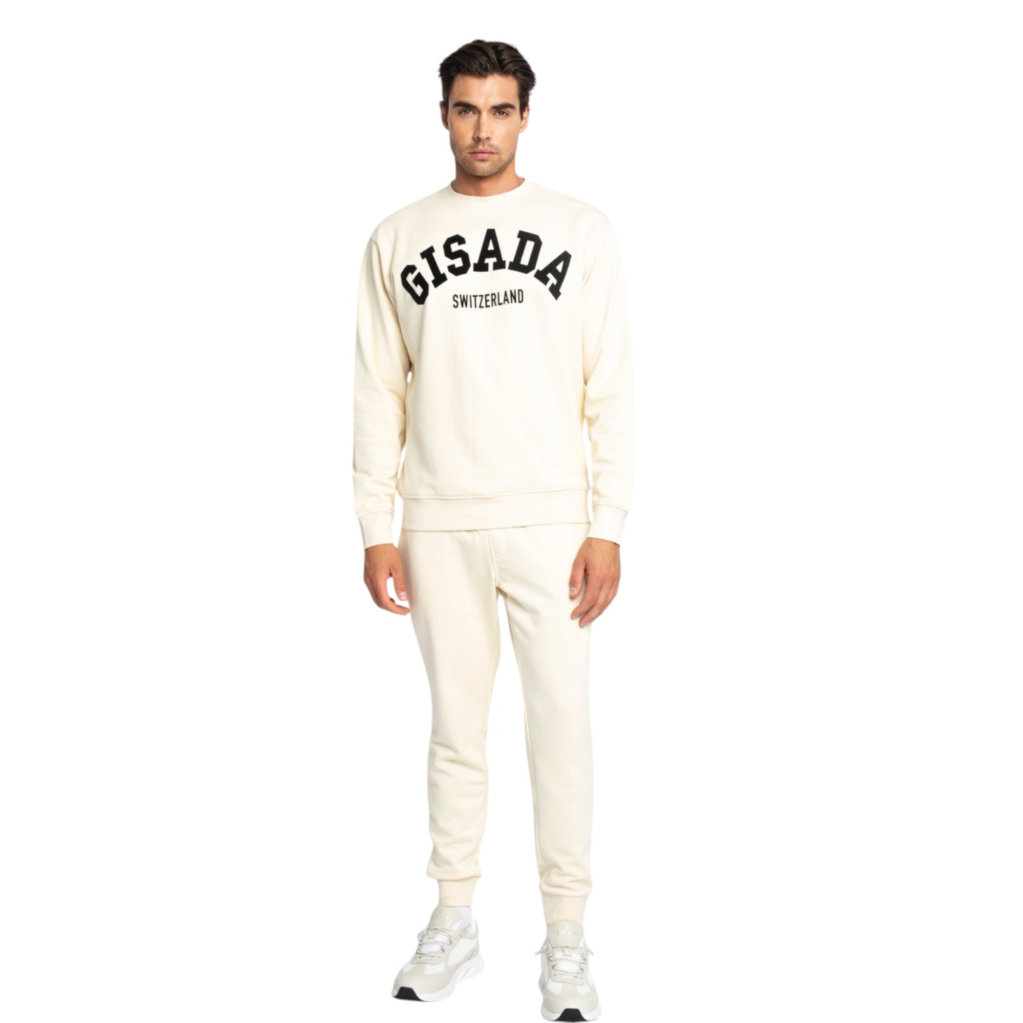 Regular Fit Sweatshirt aus mittelschwerer Baumwolle mit Flockdruck