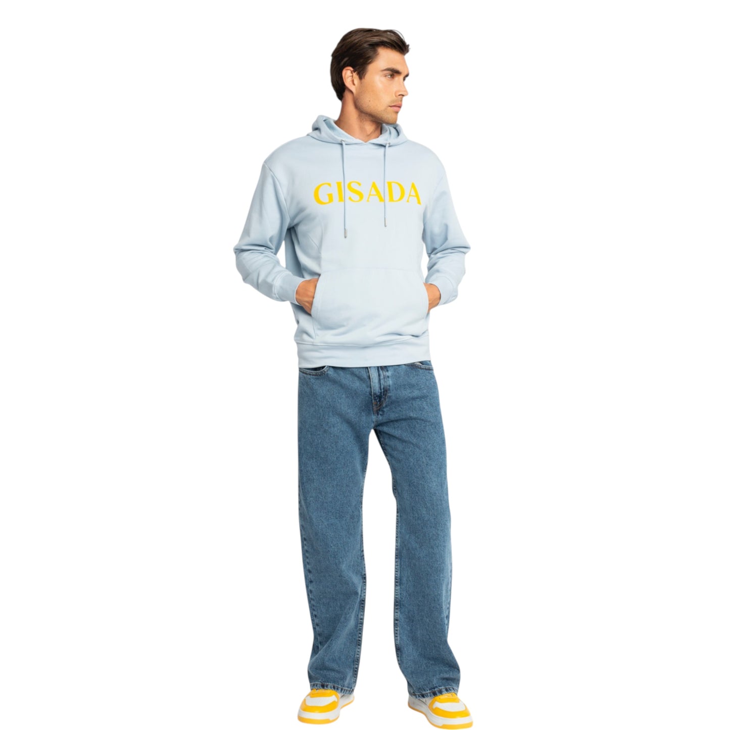 Regular Fit Hoodie in Midweight Cotton with Silicon Print