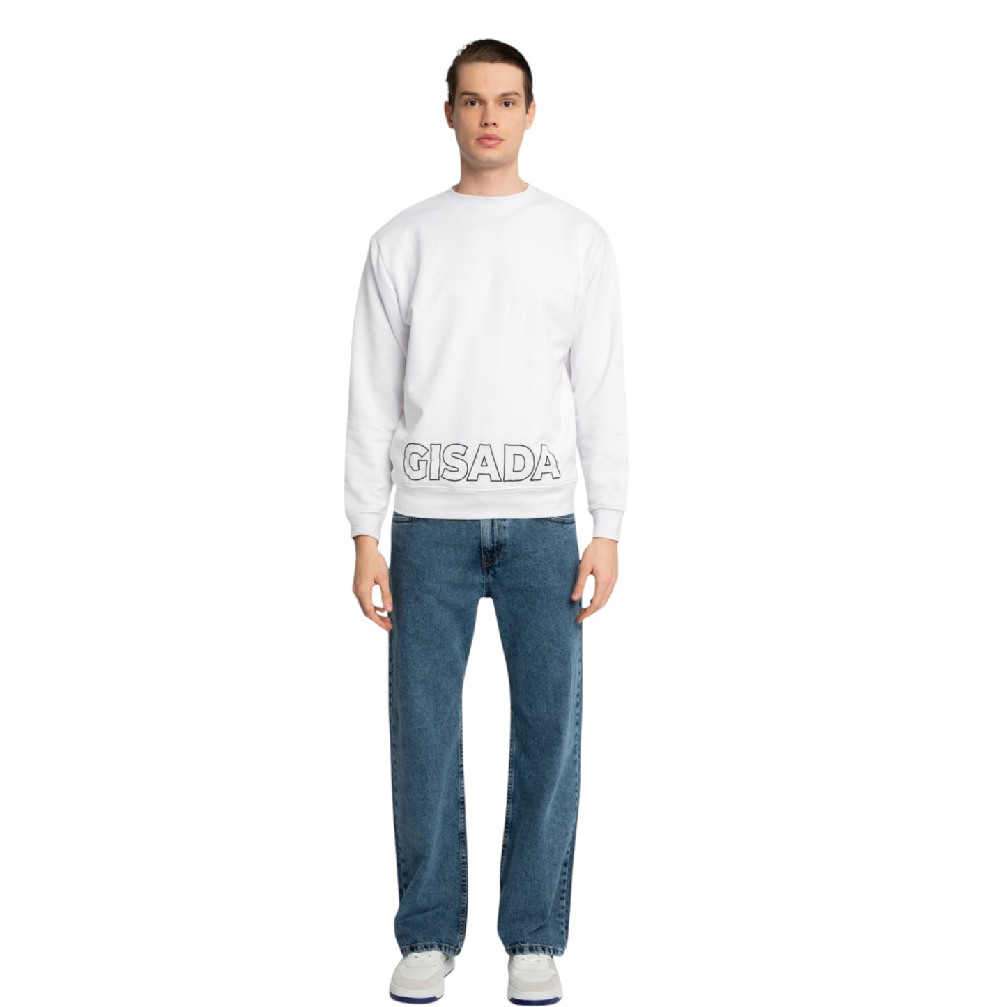 Regular Fit Sweatshirt aus mittelschwerer Baumwolle mit Puffprint