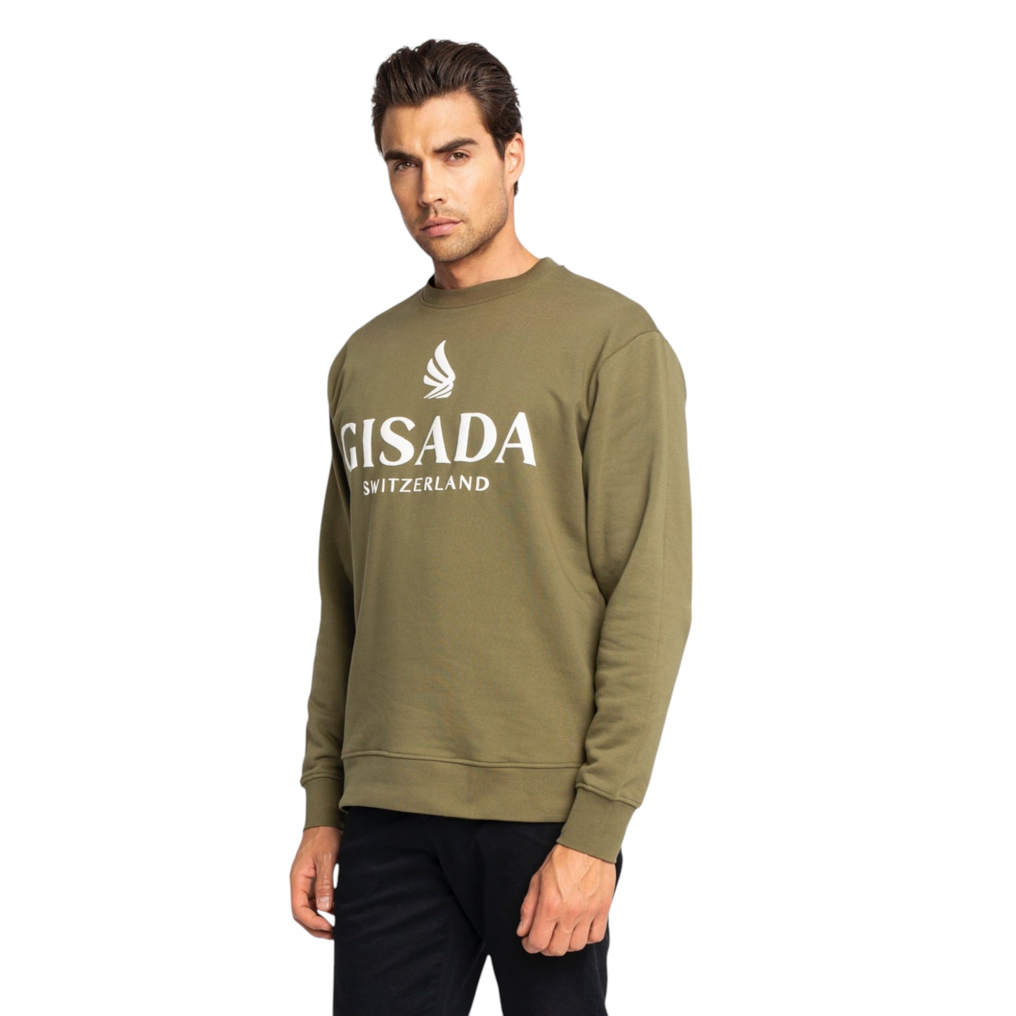 Regular Fit Sweatshirt aus mittelschwerer Baumwolle mit Logo-Puffprint