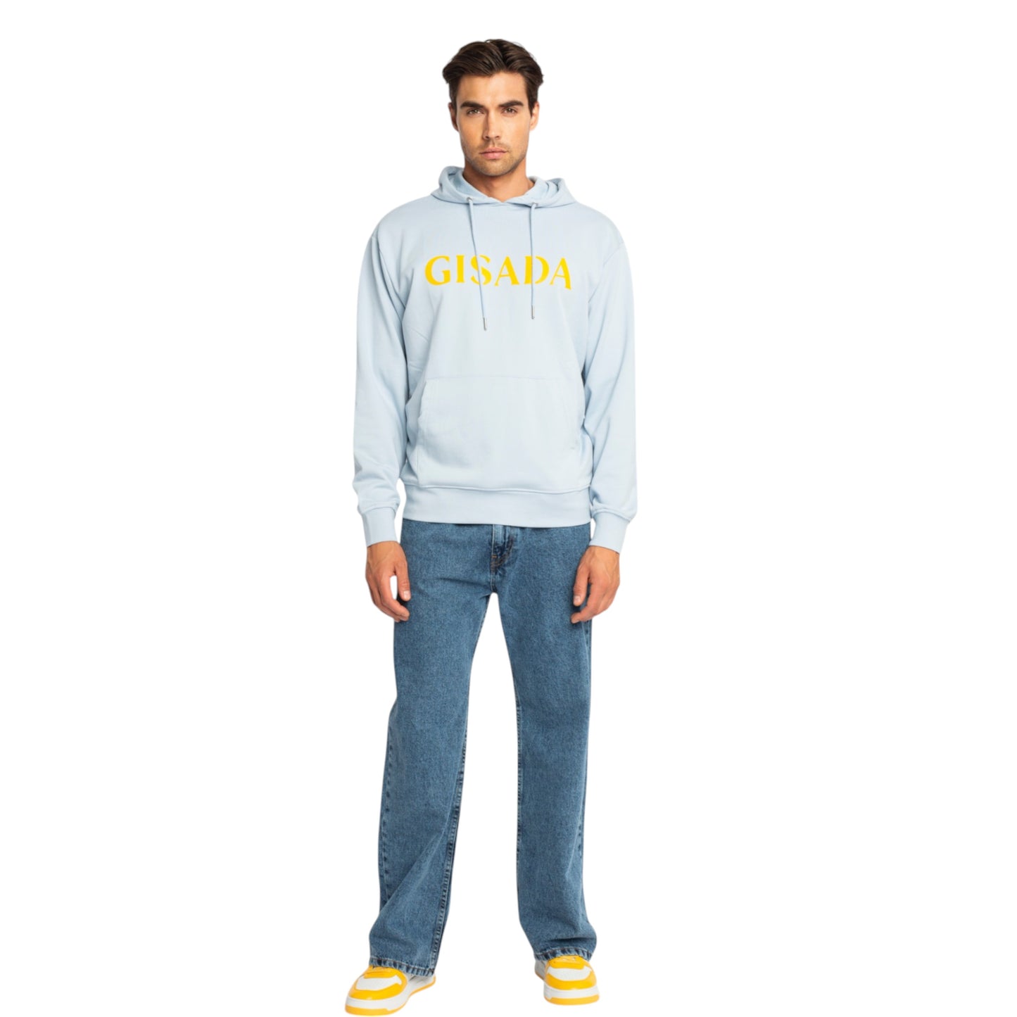 Regular Fit Hoodie in Midweight Cotton with Silicon Print