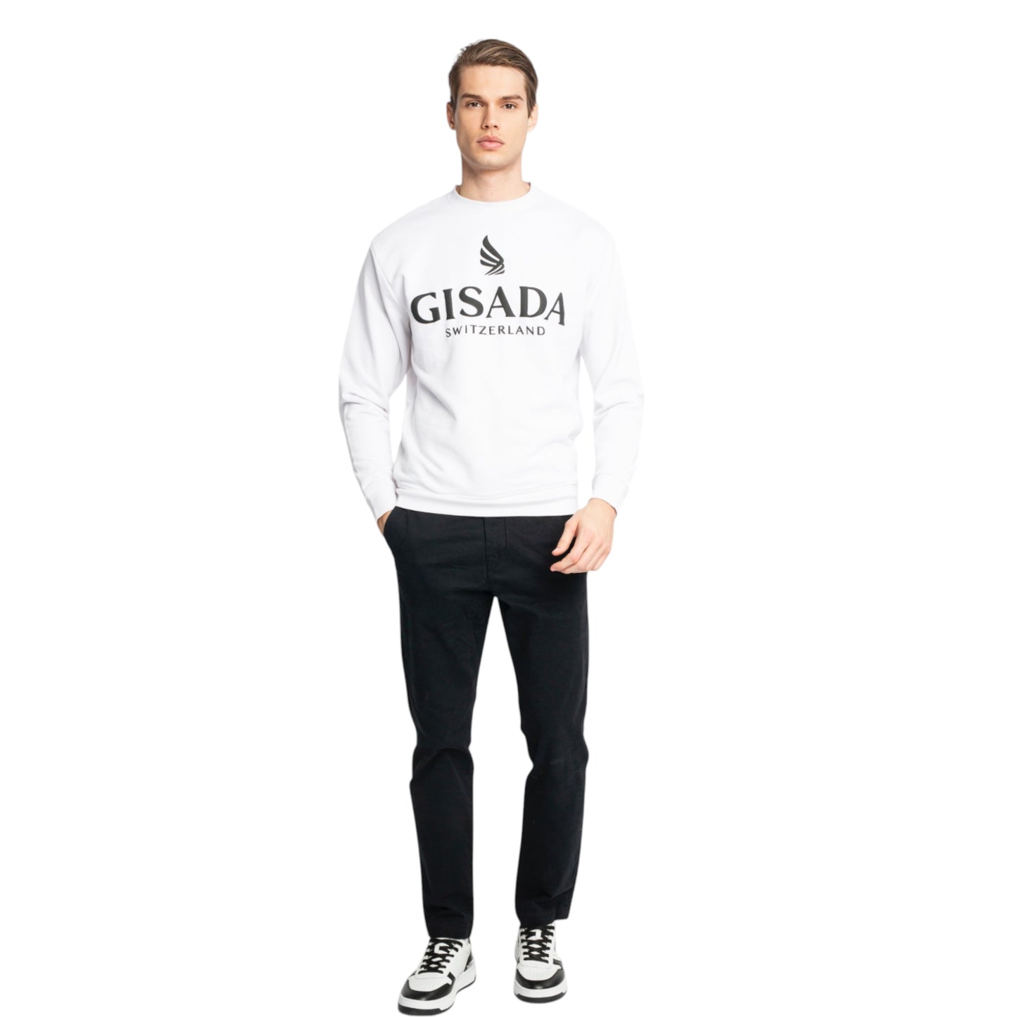 Regular Fit Sweatshirt aus mittelschwerer Baumwolle mit Logo-Puffprint