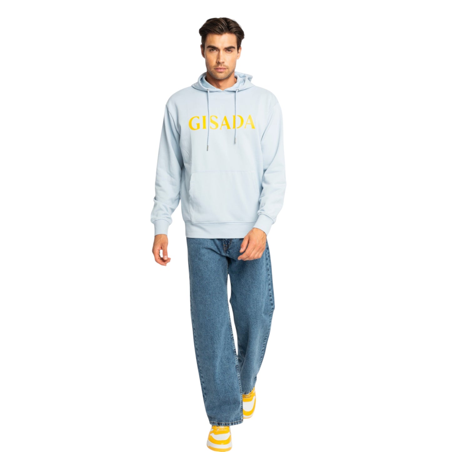 Regular Fit Hoodie in Midweight Cotton with Silicon Print