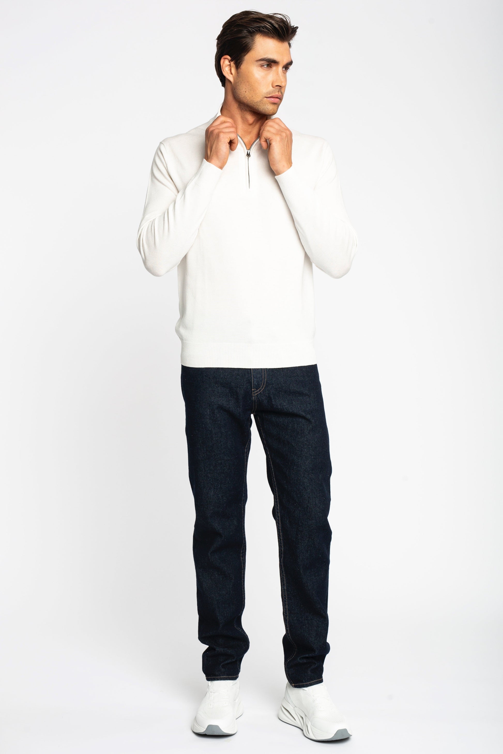 Regular Fit Half Zip Pullover Gisada Knitwear