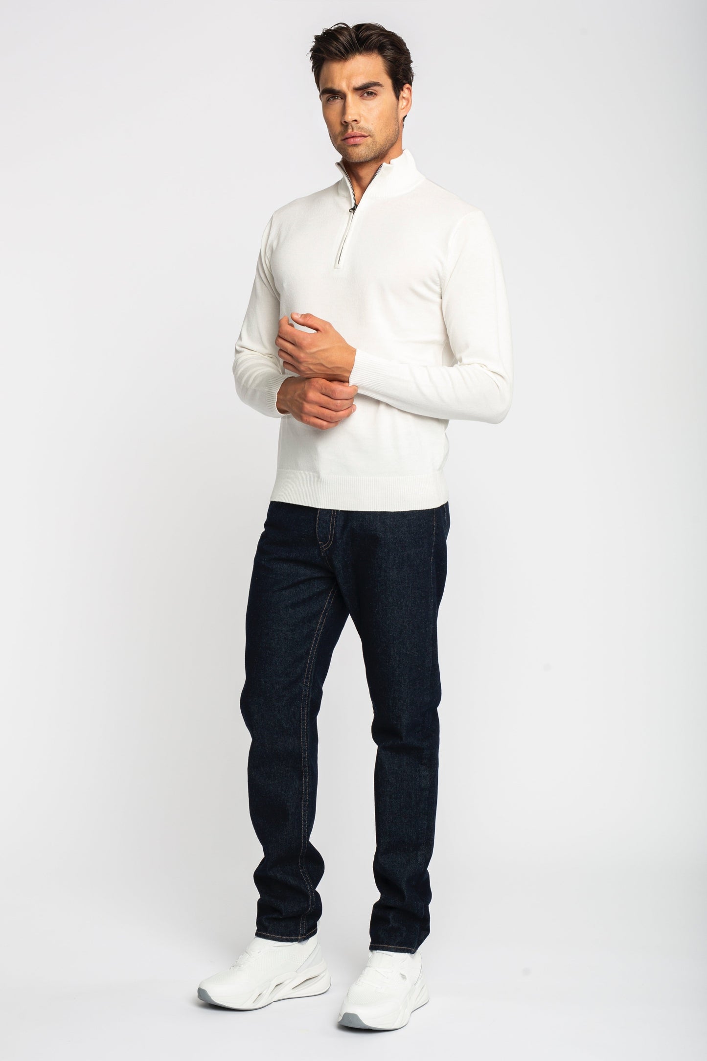 Regular Fit Half Zip Pullover Gisada Knitwear
