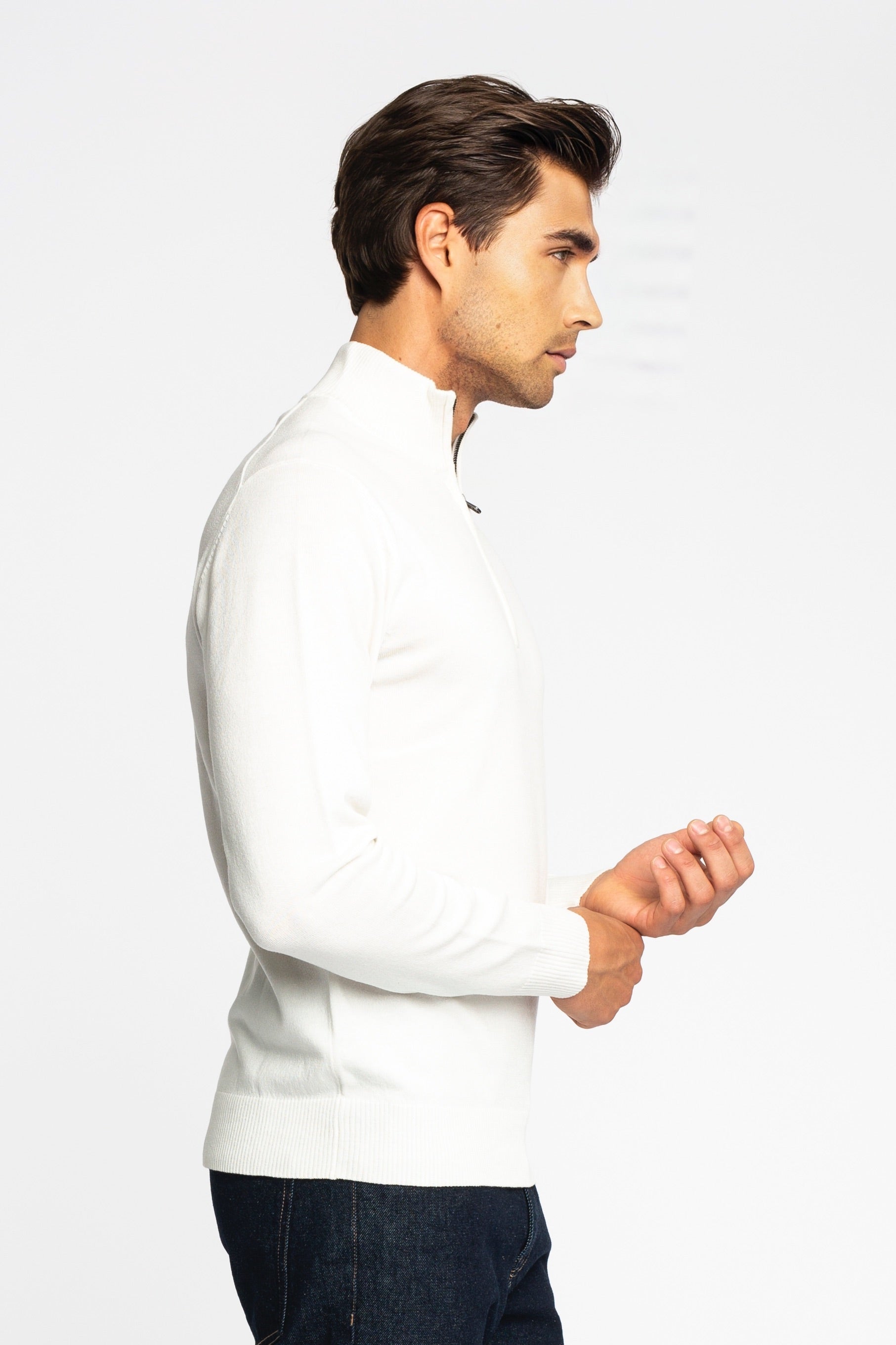 Regular Fit Half Zip Pullover Gisada Knitwear