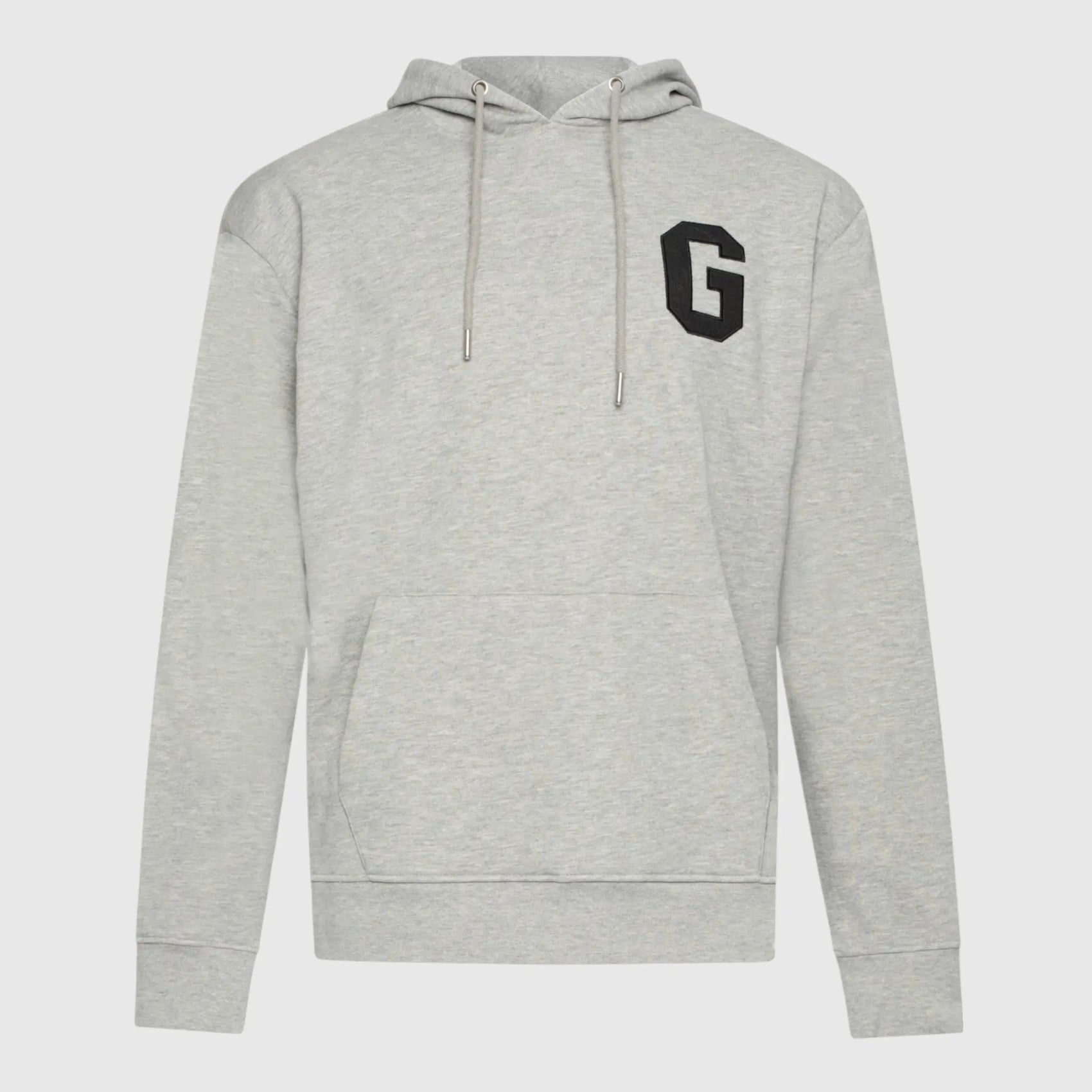 Regular Fit Hoodie in Midweight Cotton with Patch Print Gisada Hoodie