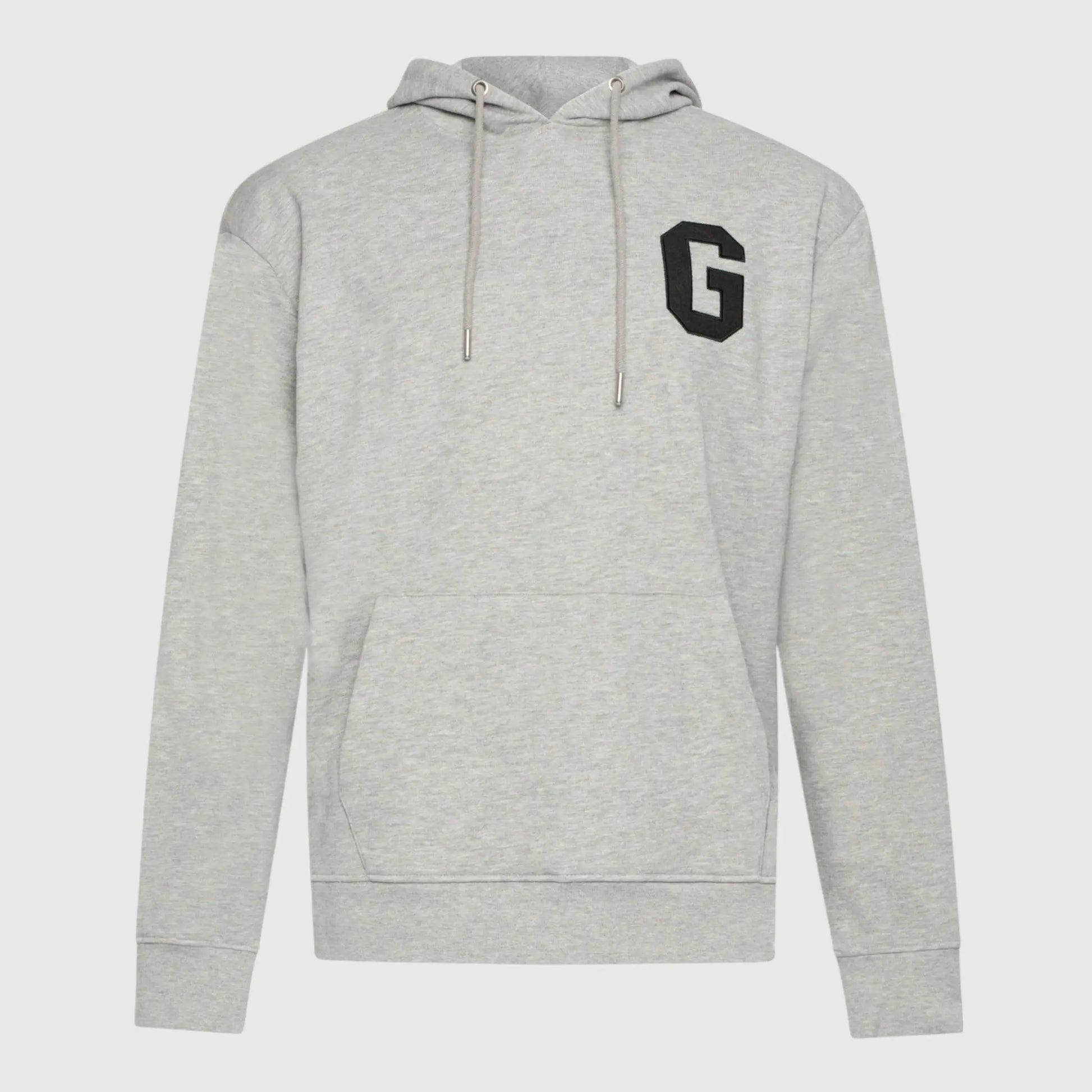 Regular Fit Hoodie in Midweight Cotton with Patch Print Gisada Hoodie