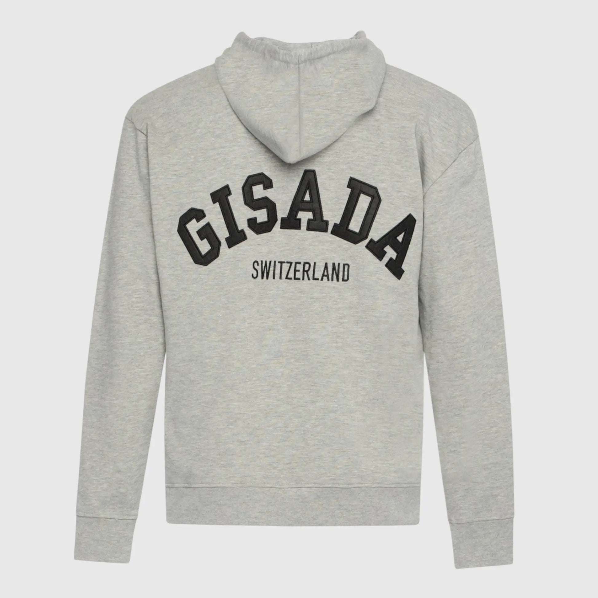 Regular Fit Hoodie in Midweight Cotton with Patch Print Gisada Hoodie