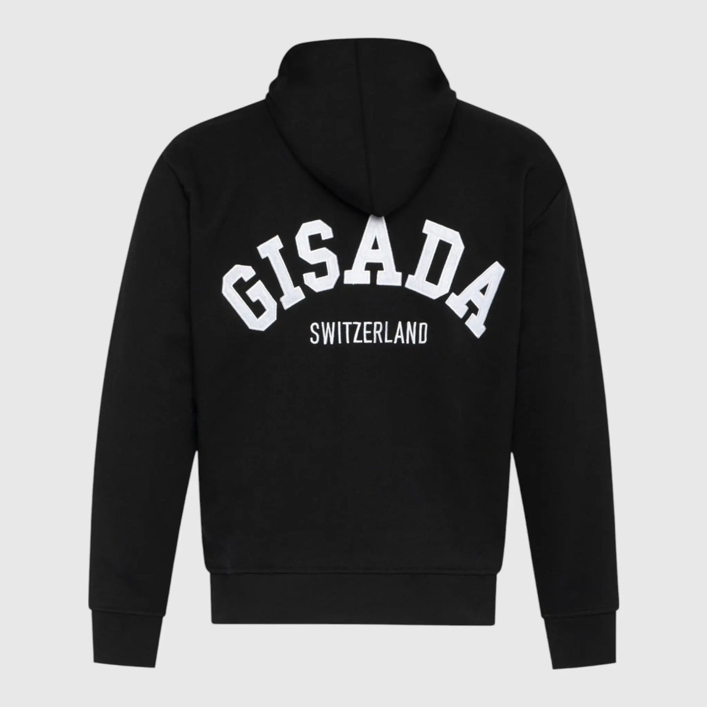 Regular Fit Hoodie in Midweight Cotton with Patch Print Gisada Hoodie