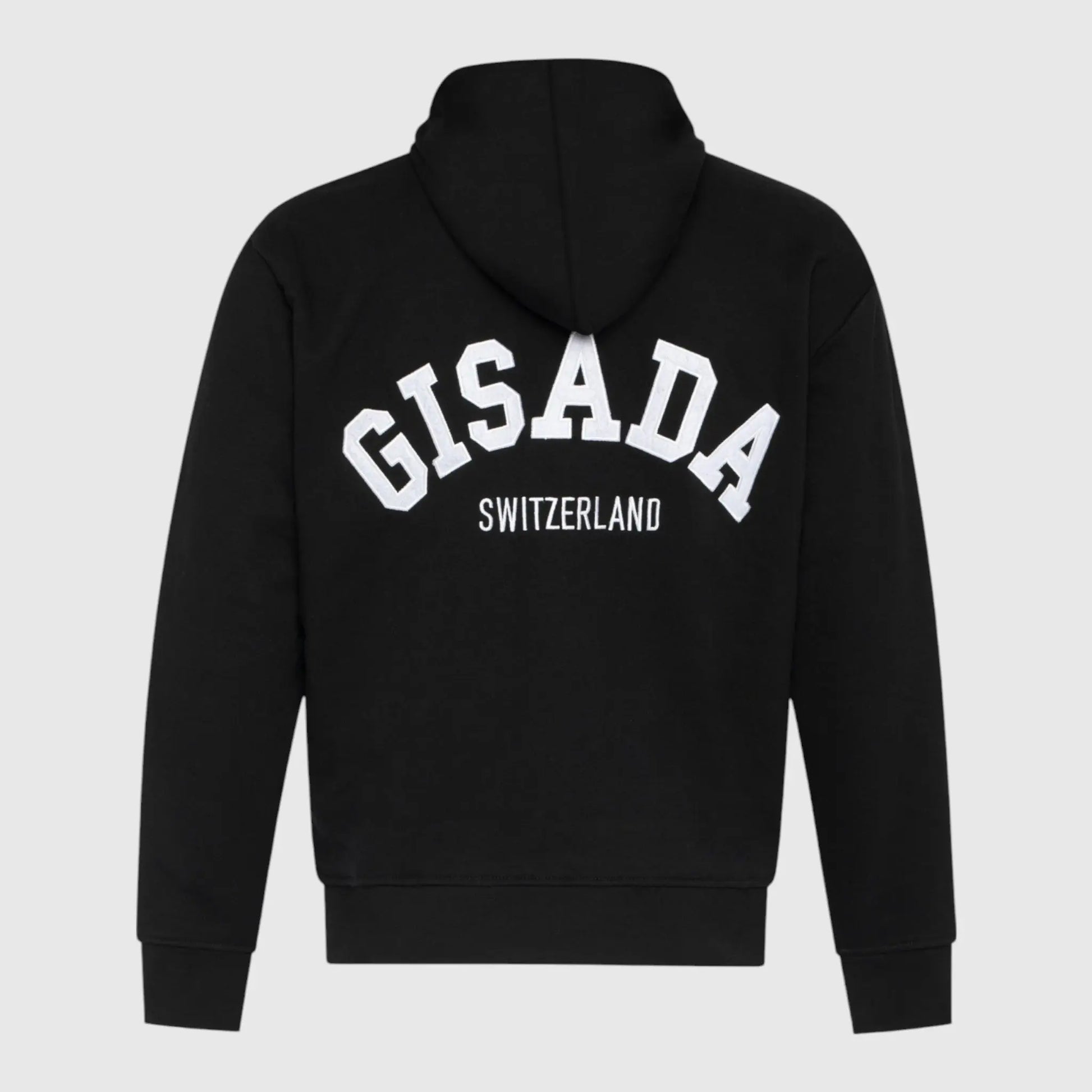 Regular Fit Hoodie in Midweight Cotton with Patch Print Gisada Hoodie