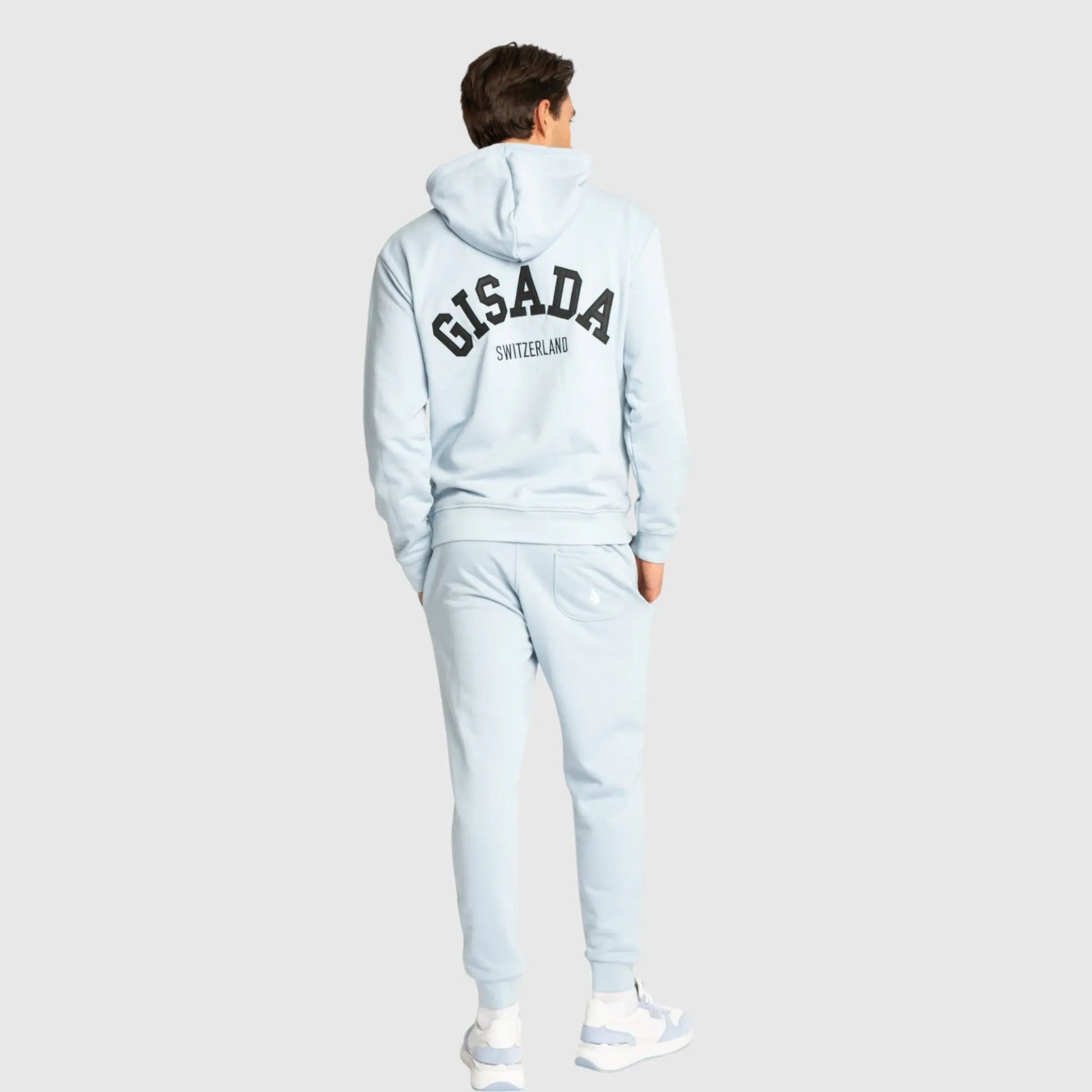 Regular Fit Hoodie in Midweight Cotton with Patch Print Gisada Hoodie
