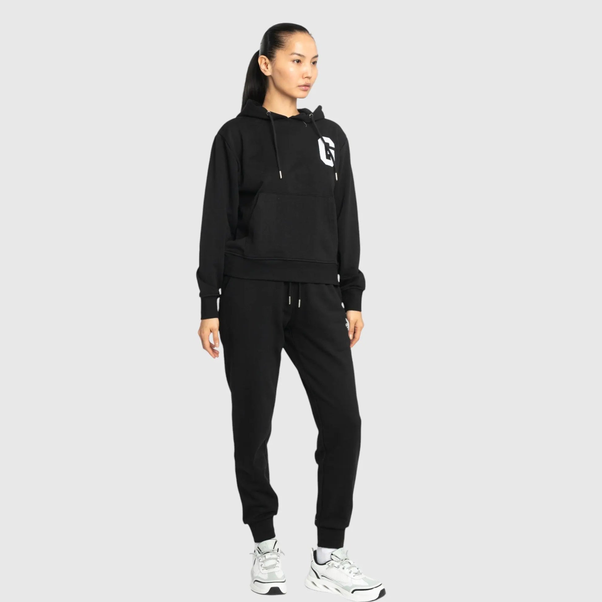 Regular Fit Hoodie in Midweight Cotton with Patch Print Gisada Hoodie