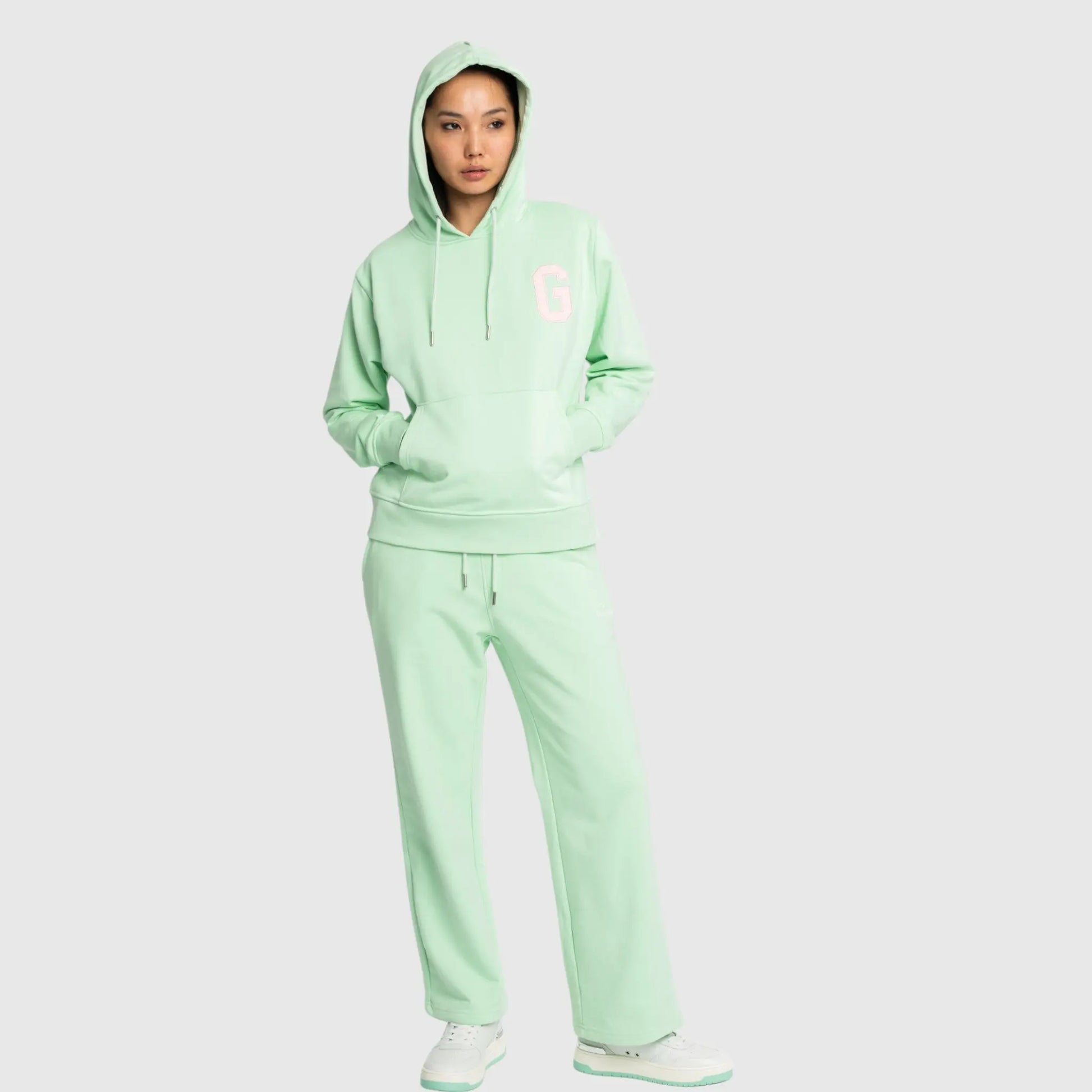 Regular Fit Hoodie in Midweight Cotton with Patch Print - Gisada.com