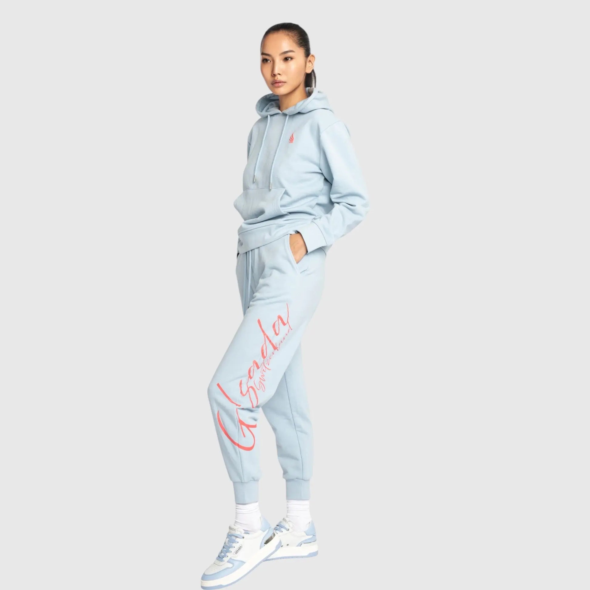 Regular Fit Hoodie in Midweight Cotton with Puff Print Gisada Hoodie