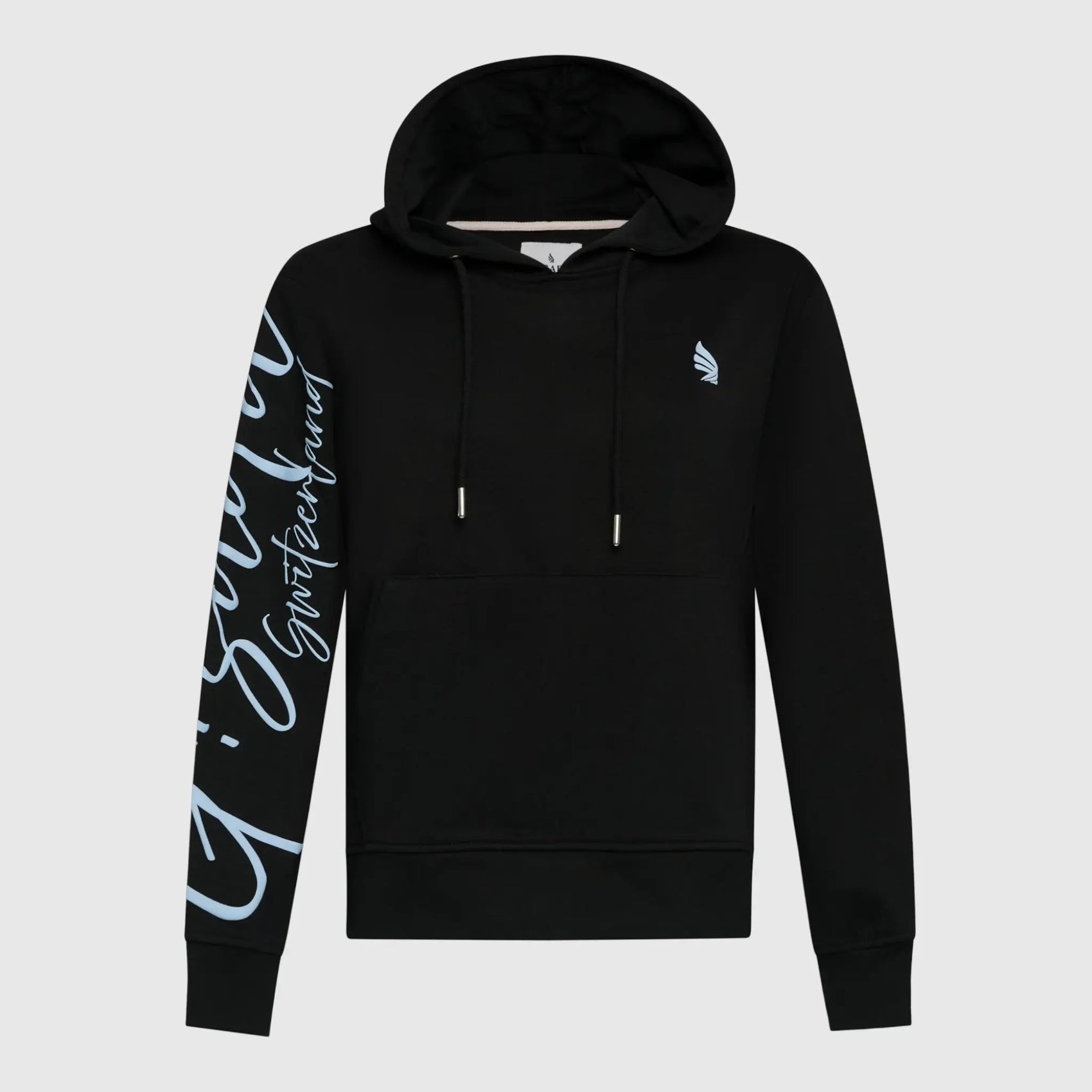 Regular Fit Hoodie in Midweight Cotton with Puff Print Gisada Hoodie