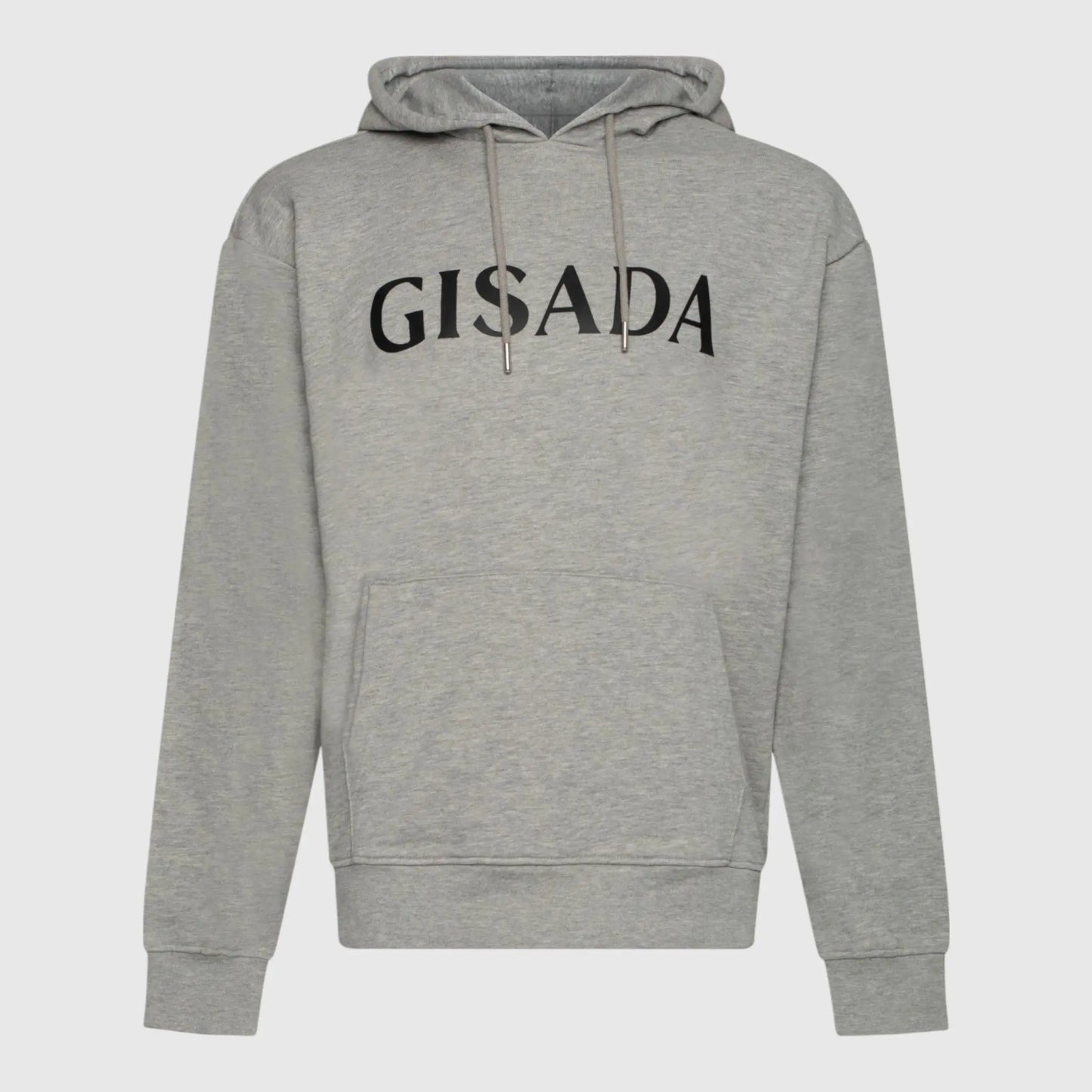Regular Fit Hoodie in Midweight Cotton with Silicon Print Gisada Hoodie