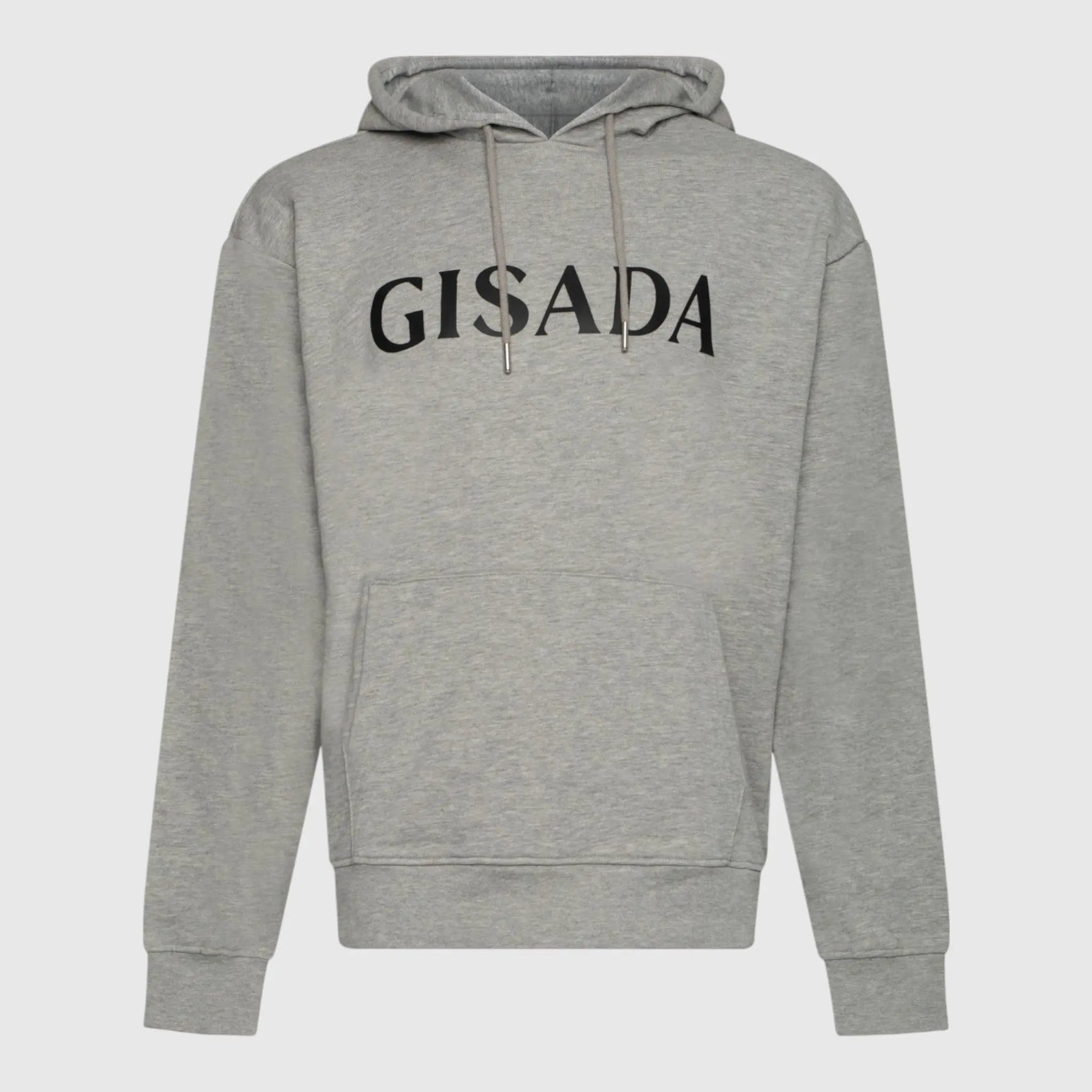 Regular Fit Hoodie in Midweight Cotton with Silicon Print Gisada Hoodie