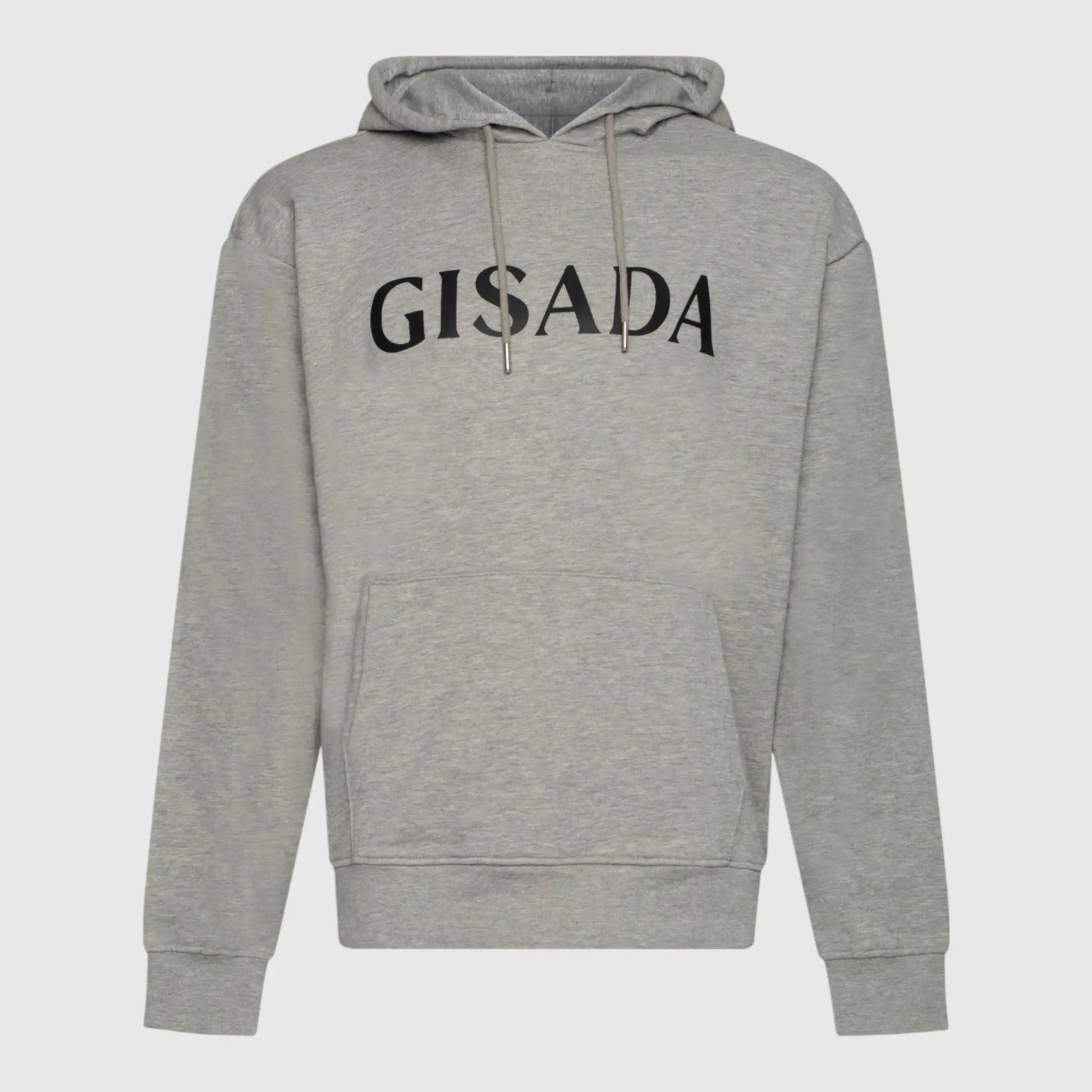 Regular Fit Hoodie in Midweight Cotton with Silicon Print Gisada Hoodie