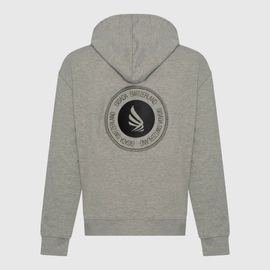 Regular Fit Hoodie in Midweight Cotton with Silicon Print Gisada Hoodie