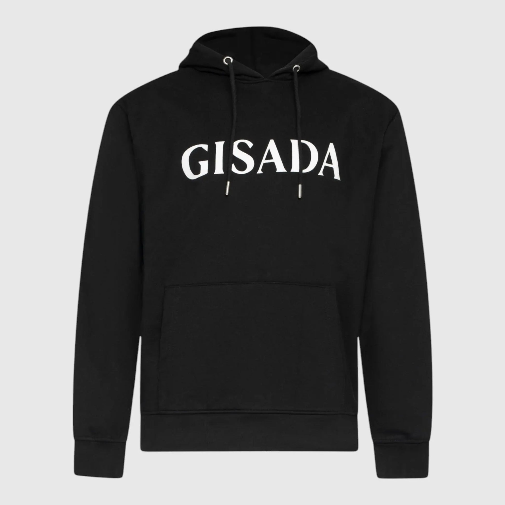 Regular Fit Hoodie in Midweight Cotton with Silicon Print Gisada Hoodie