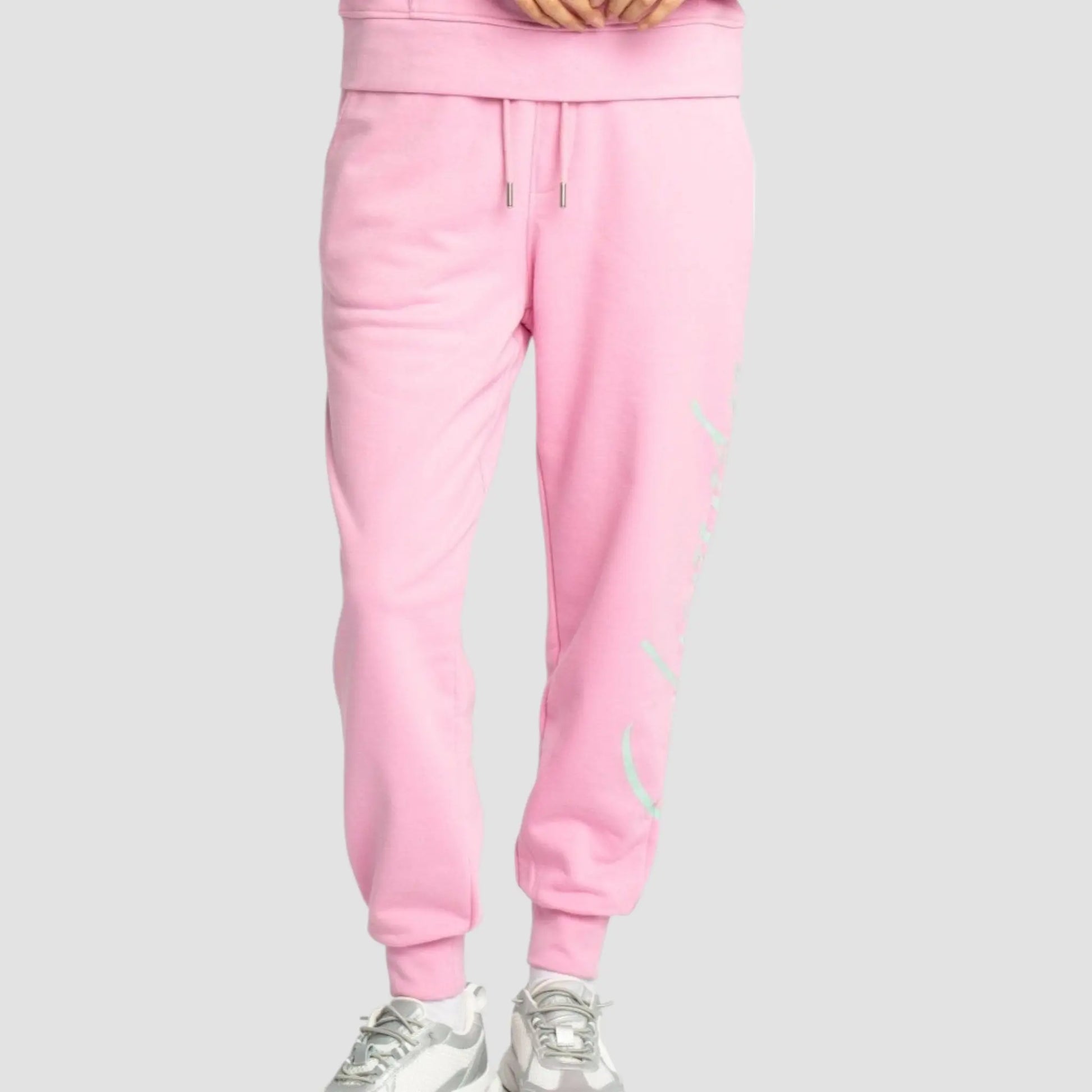 Regular Fit Jogger in Midweight Cotton with Cursive Puff Print Gisada Jogger