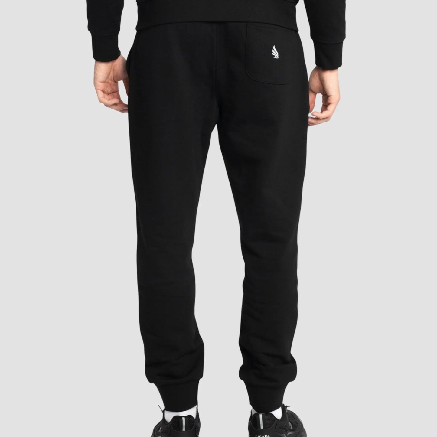 Regular Fit Jogger in Midweight Cotton with Flock Print Gisada Jogger