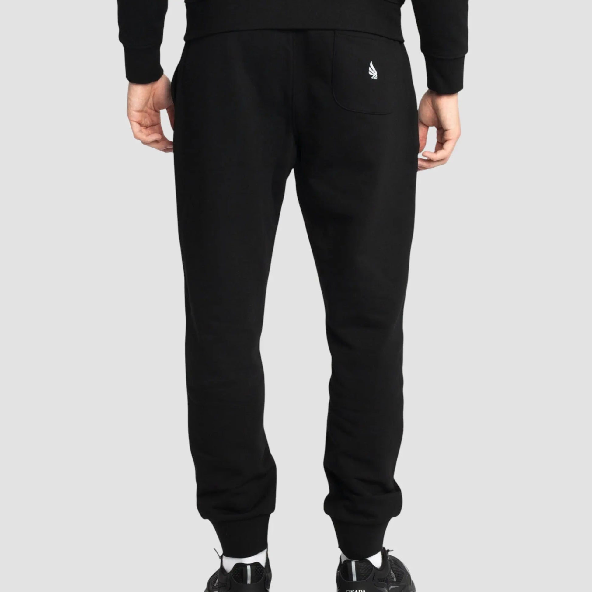 Regular Fit Jogger in Midweight Cotton with Flock Print Gisada Jogger