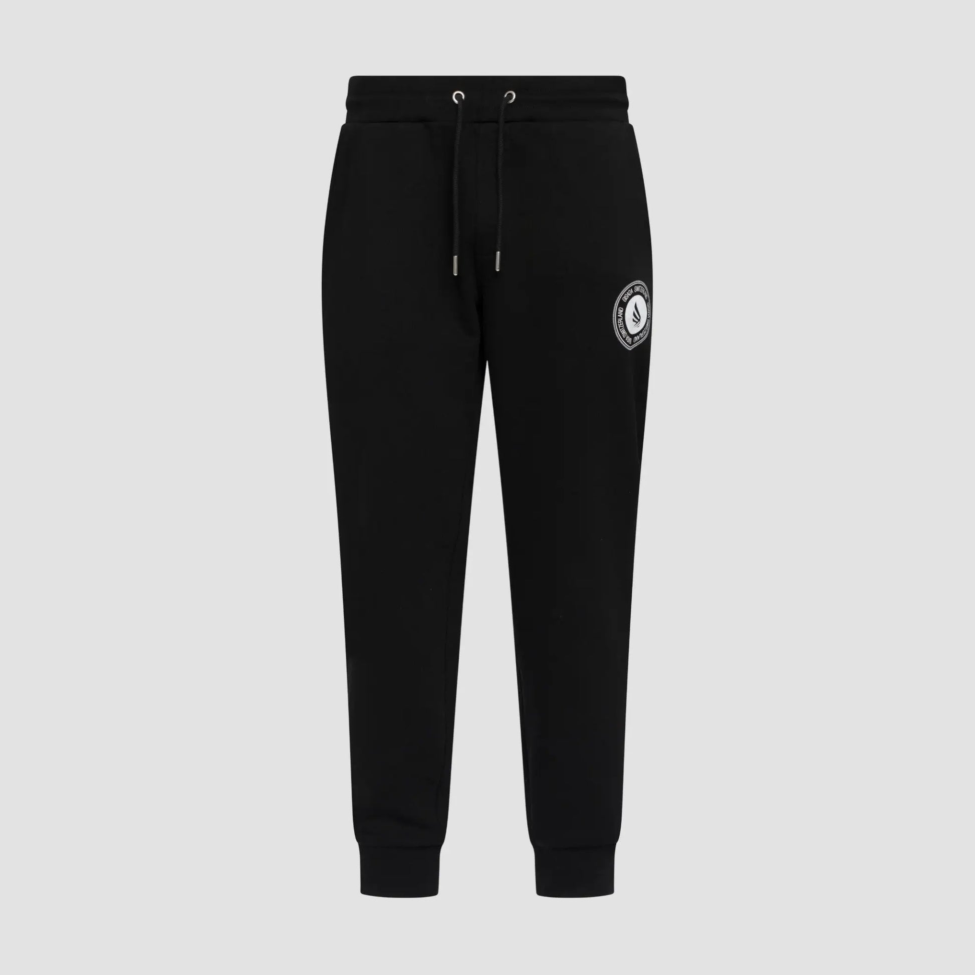 Regular Fit Jogger in Midweight Cotton with Flock Print Gisada Jogger
