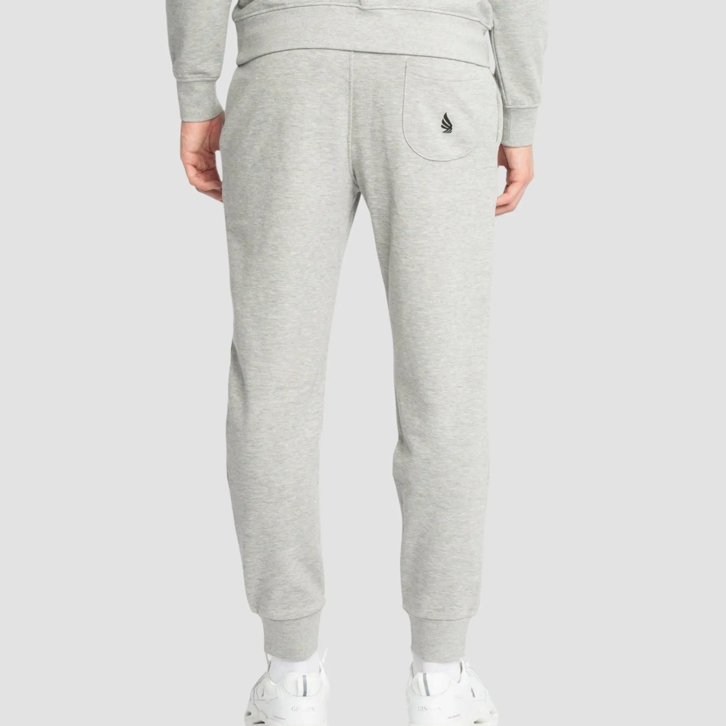 Regular Fit Jogger in Midweight Cotton with Small Silicon Logo Gisada Jogger