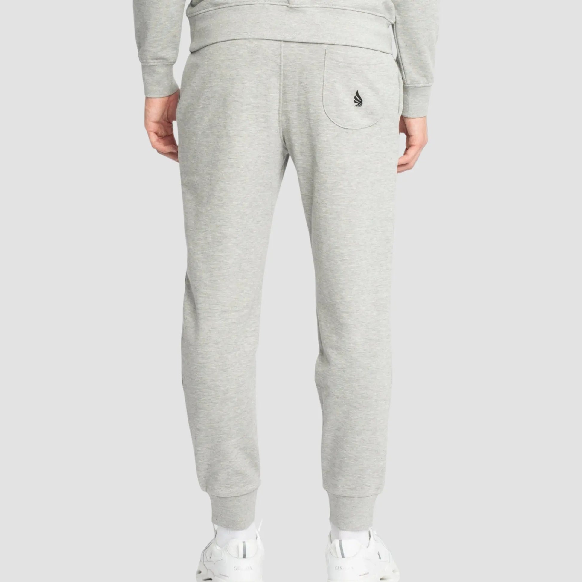 Regular Fit Jogger in Midweight Cotton with Small Silicon Logo Gisada Jogger