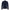 Back view of navy long sleeve polo shirt in interlock piqué cotton
