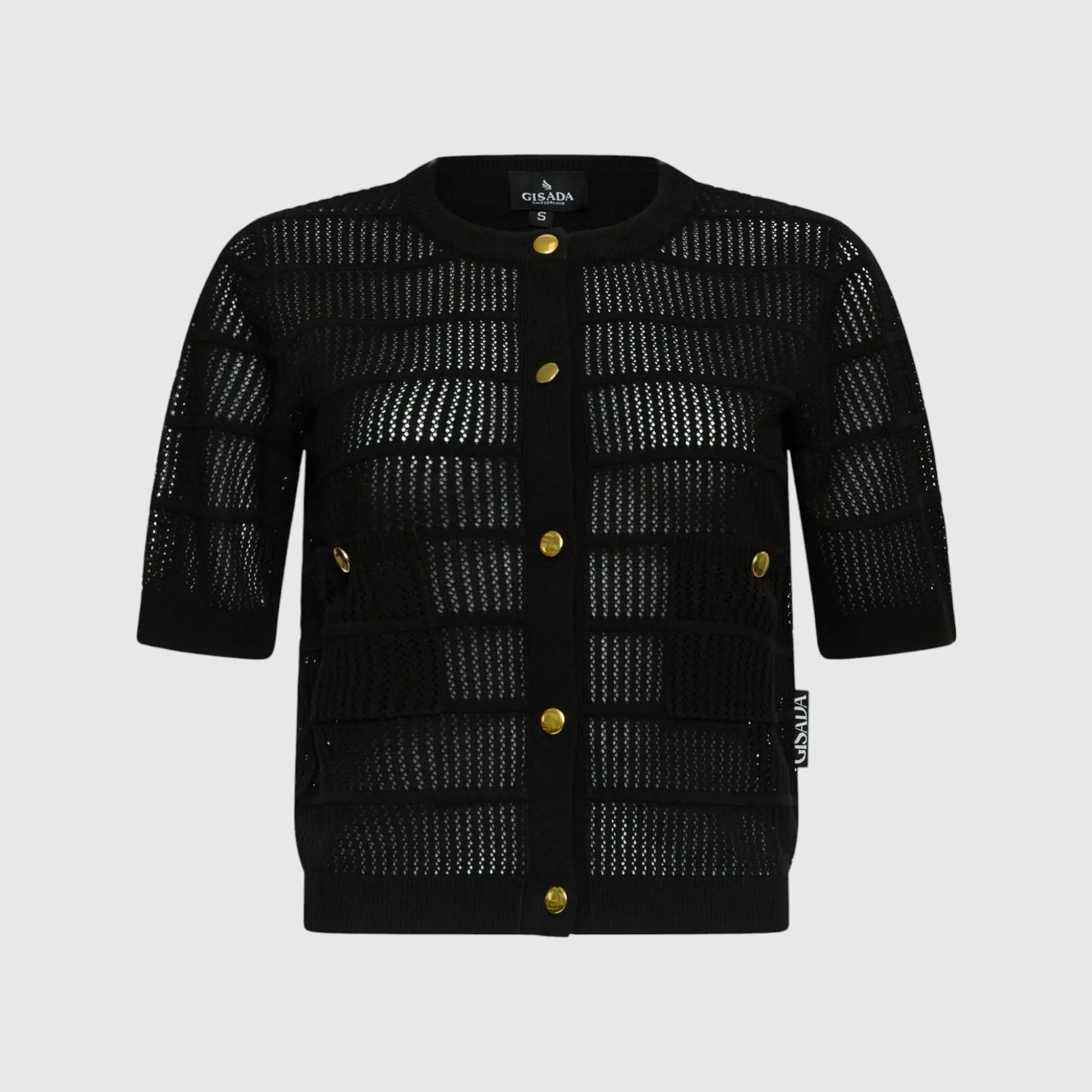 Regular Fit Pointelle Cardigan - Gisada.com -  Knitwear