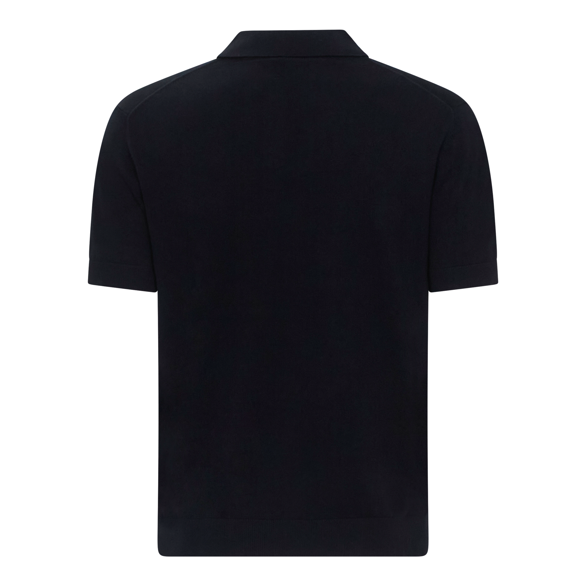 Regular Fit Premium Cotton Knit Polo with Patch Label Gisada Knitwear