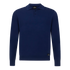 Regular Fit Premium Cotton Long Sleeve Knit Polo with Patch Label Gisada Knitwear