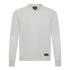 Regular Fit Premium Cotton Long Sleeve Knit Polo with Patch Label Gisada Knitwear