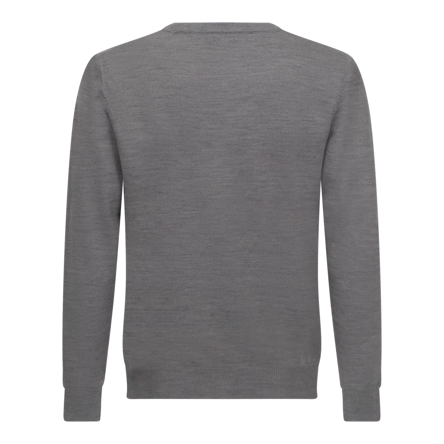 Back view of regular fit grey knit sweater from Gisada