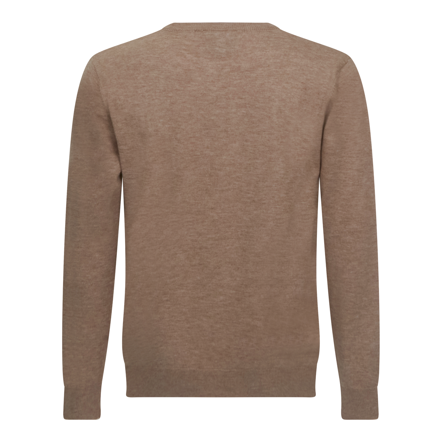Elegant men’s pullover in soft beige knit – crew neckline