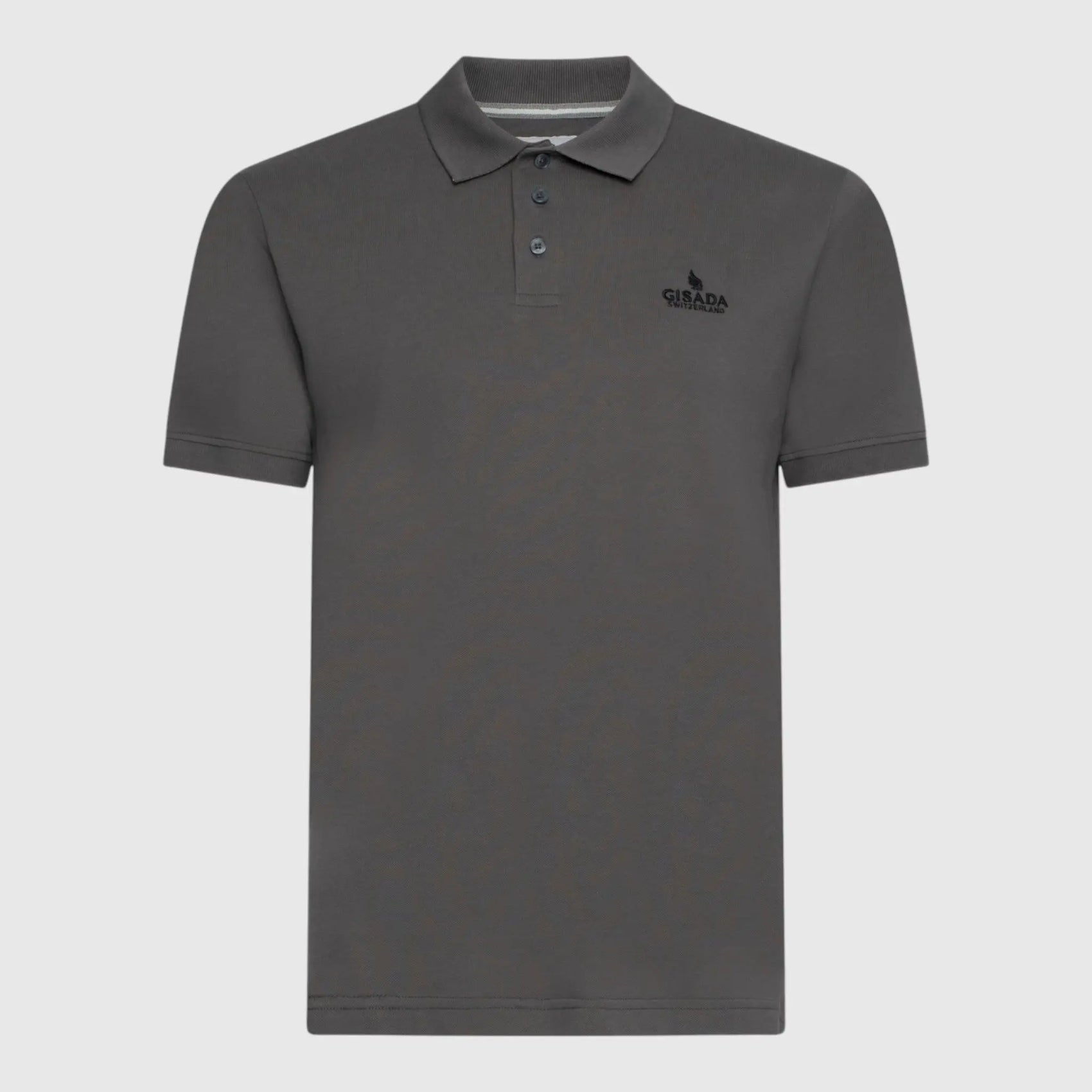 Regular Fit Short Sleeves Polo in Cotton Piquet with 3D Embroidered Logo Gisada Polo