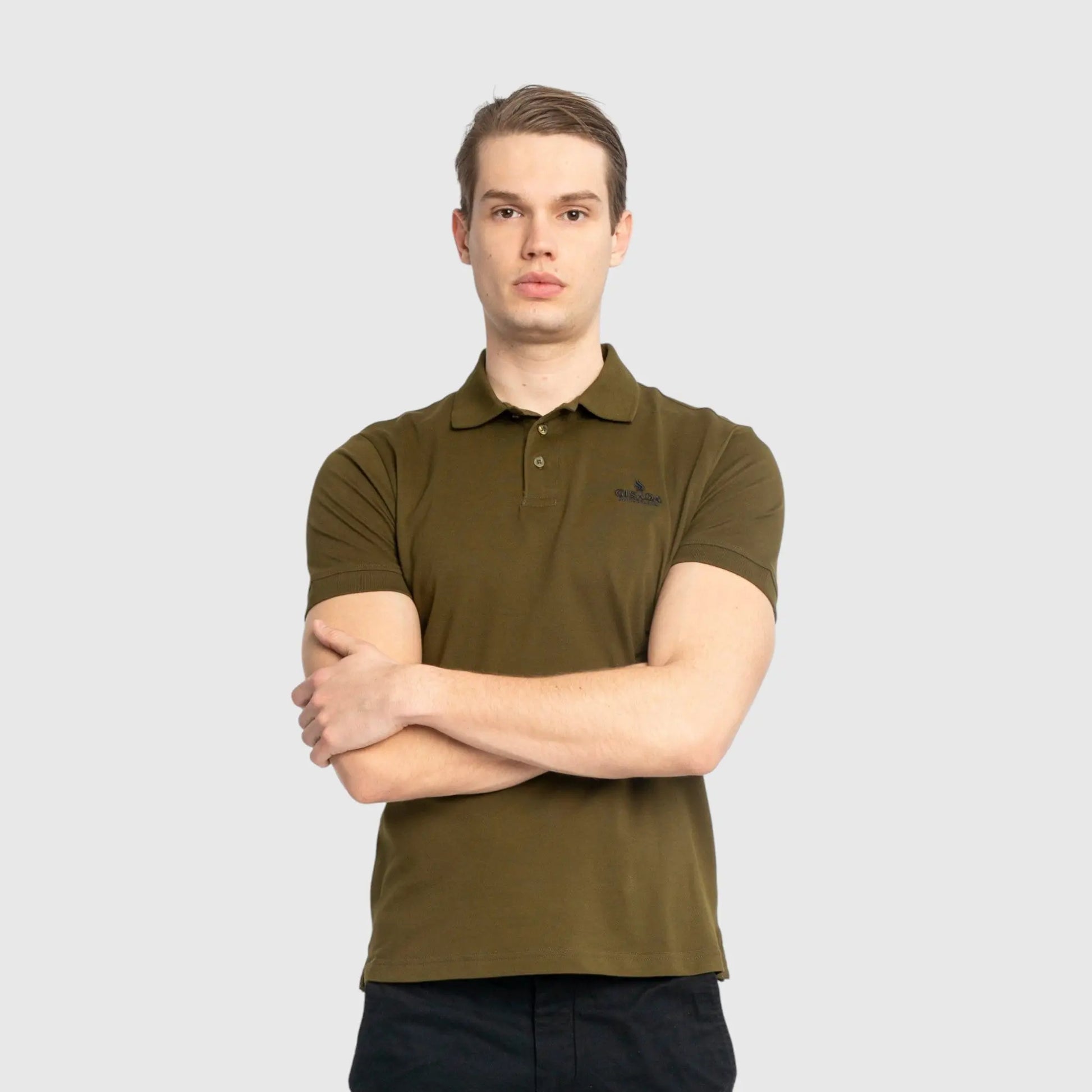 Regular Fit Short Sleeves Polo in Cotton Piquet with 3D Embroidered Logo Gisada Polo