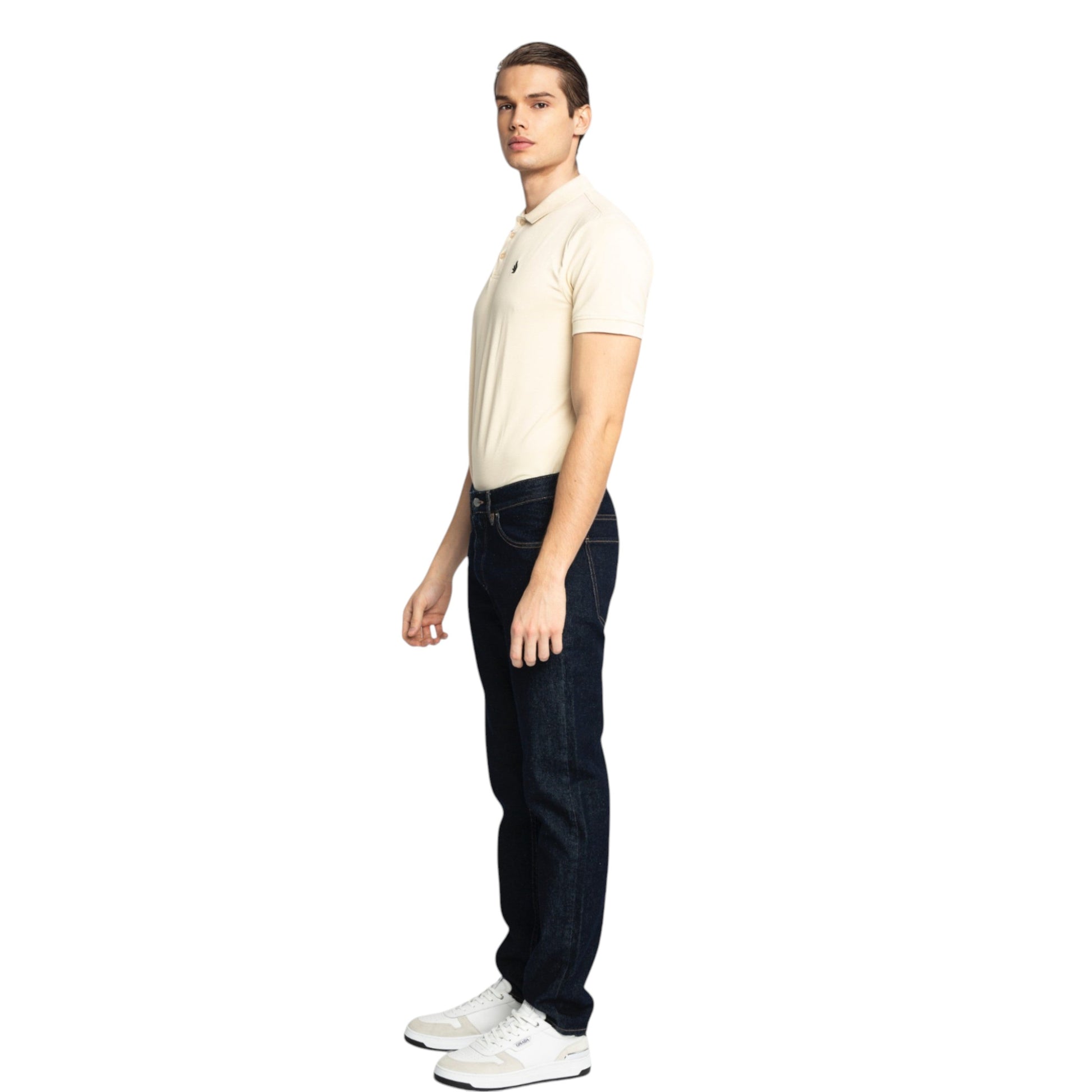 Regular Fit Short Sleeves Polo in Cotton Piquet with 3D Embroidered Wing Gisada Polo