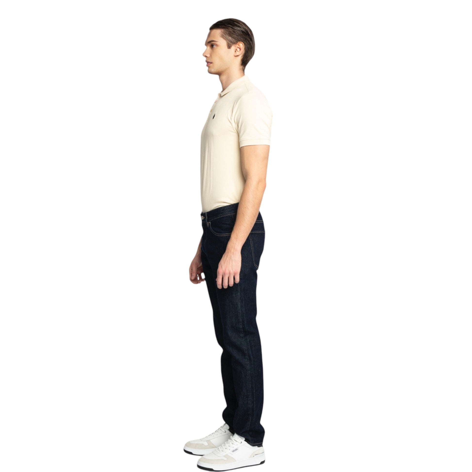 Regular Fit Short Sleeves Polo in Cotton Piquet with 3D Embroidered Wing Gisada Polo