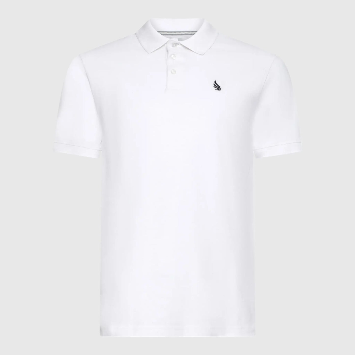 Regular Fit Short Sleeves Polo in Cotton Piquet with 3D Embroidered Wing Gisada Polo